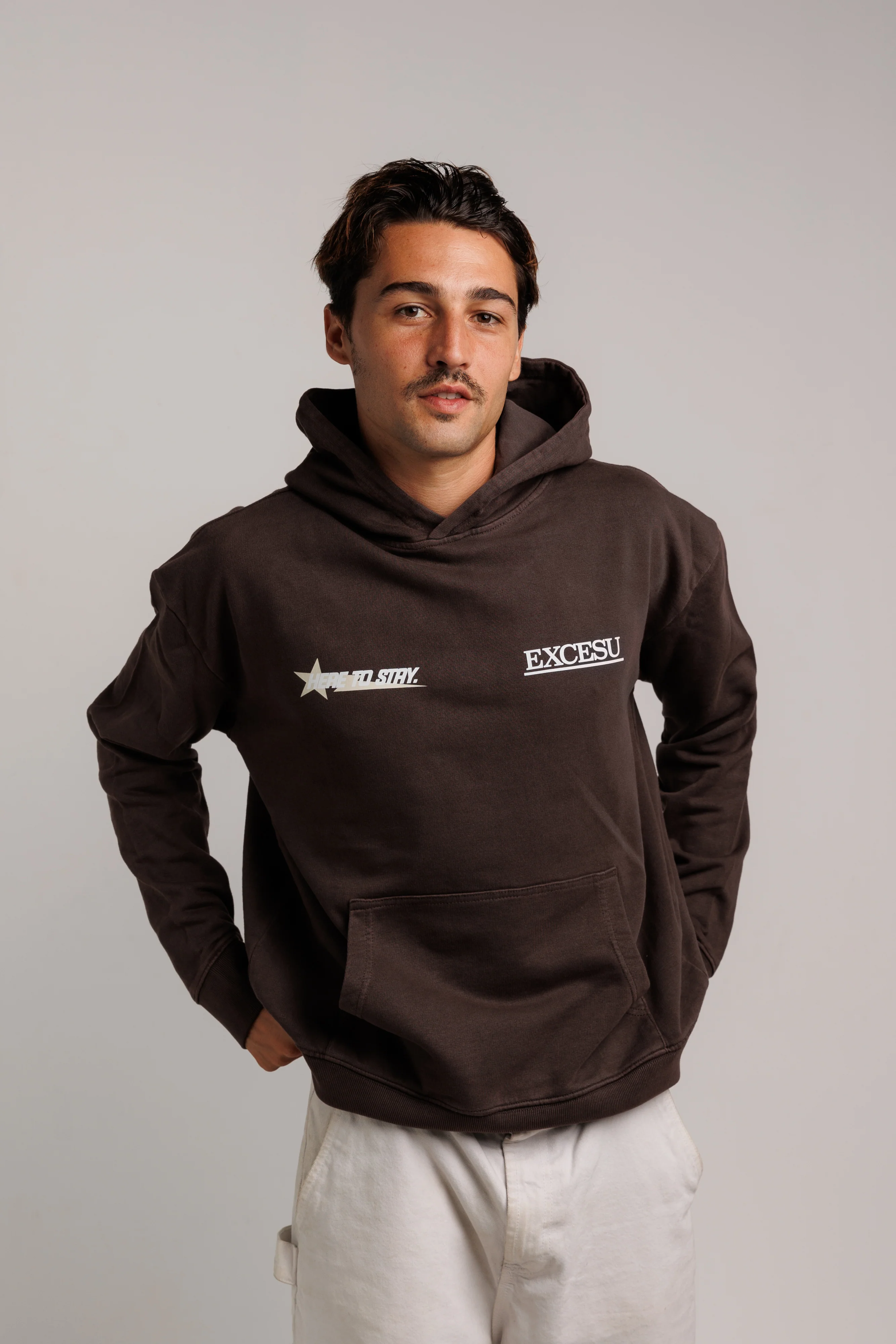 Brown Here To Stay Oversized Hoodie - Image 4