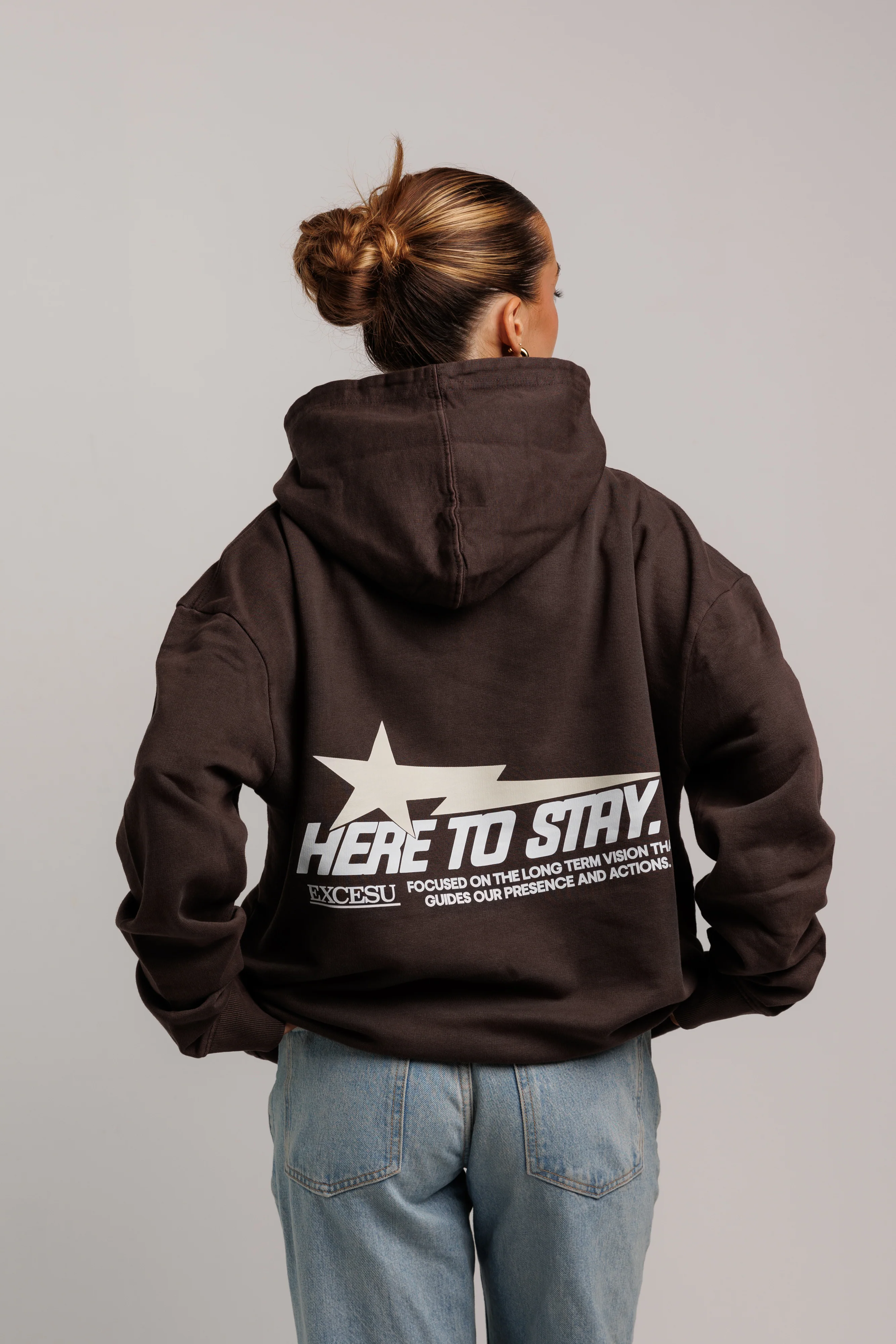 Brown Here To Stay Oversized Hoodie - Image 6