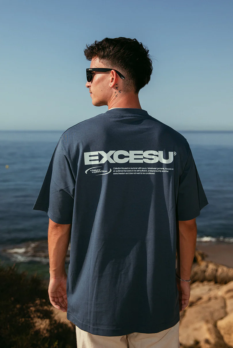 Indigo Blue Star Oversized T-shirt - Image 4