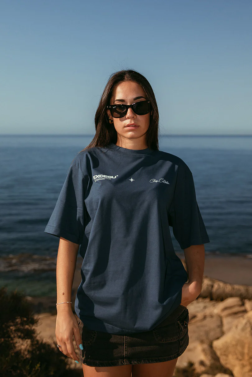 Indigo Blue Star Oversized T-shirt - Image 5