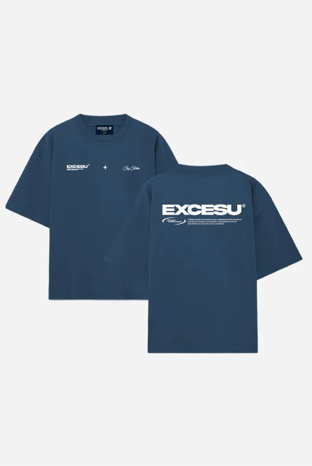 Indigo Blue Star Oversized T-shirt - Image 7