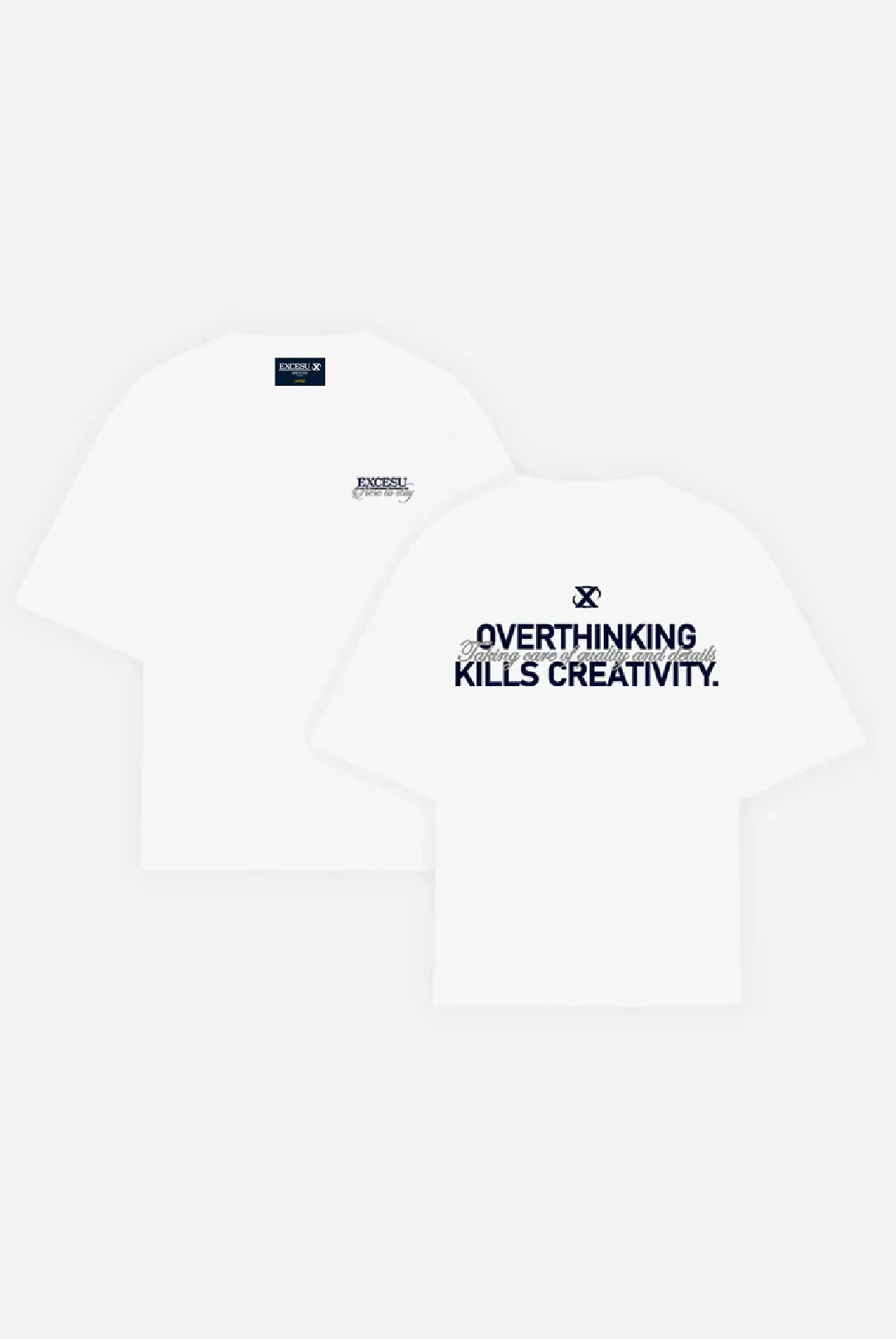 Camiseta Blanca Overthinking Kills Creativity - Image 6