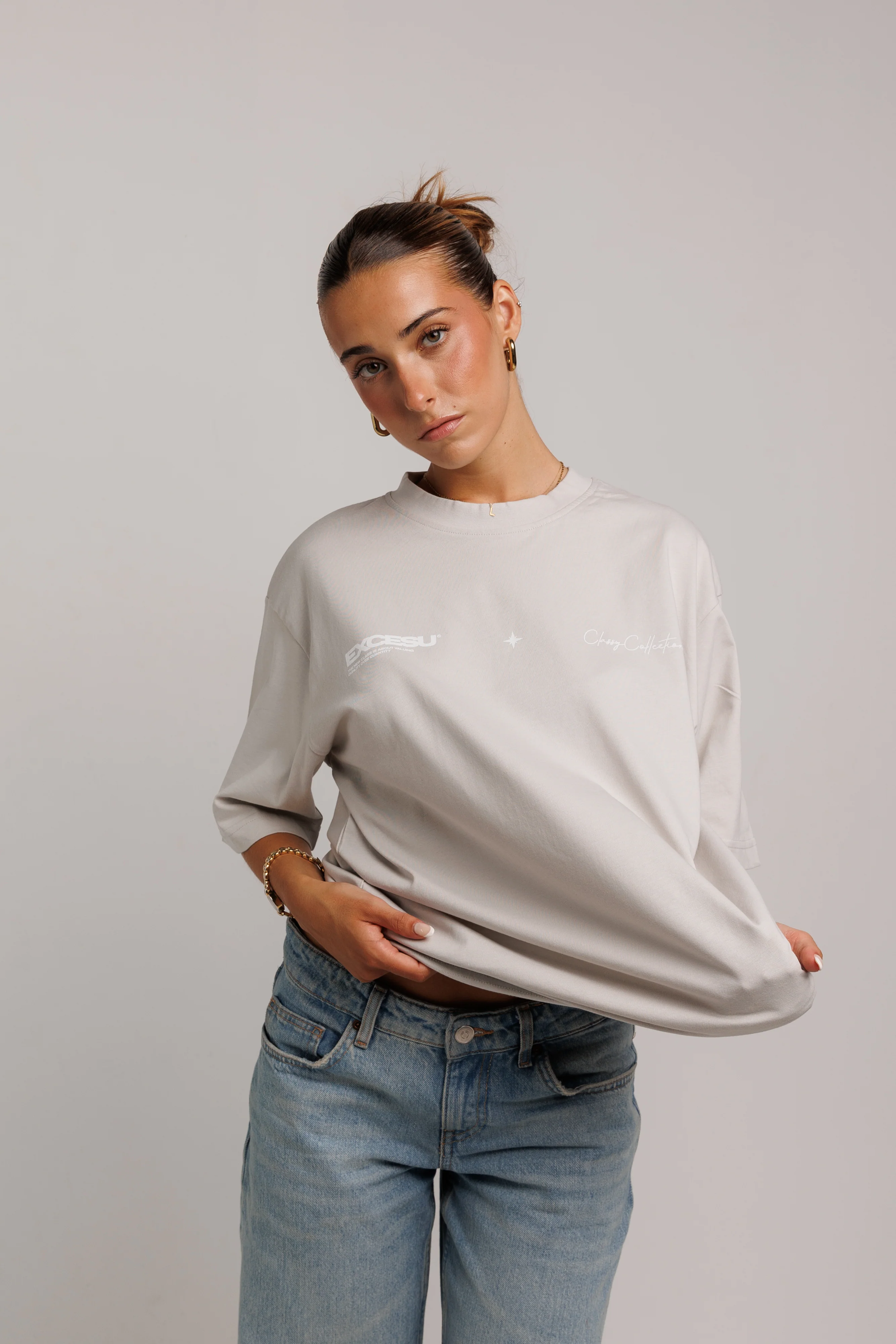 Gray Oversized Star T-Shirt - Image 7