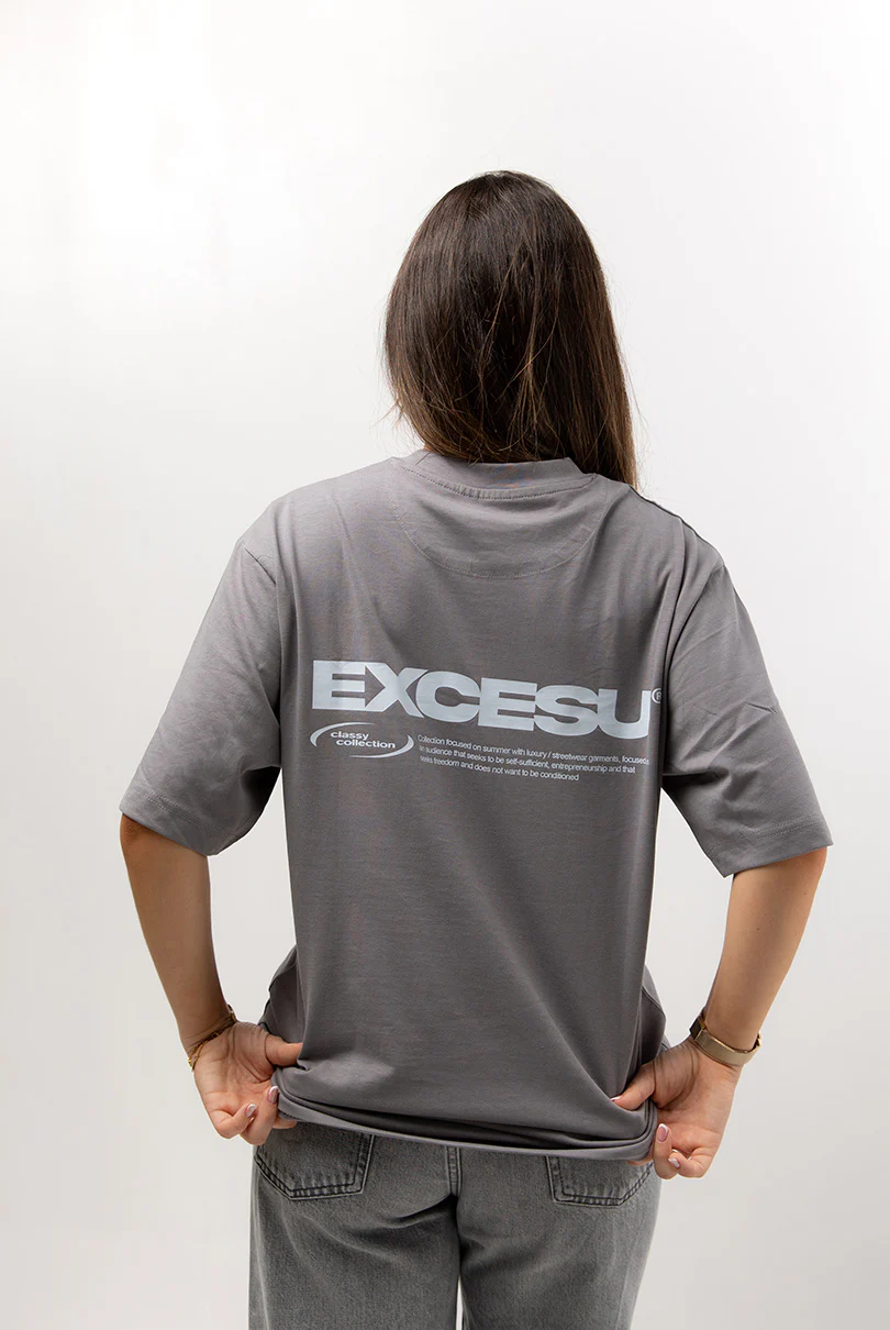 Dark Gray Oversized Star T-Shirt - Image 6