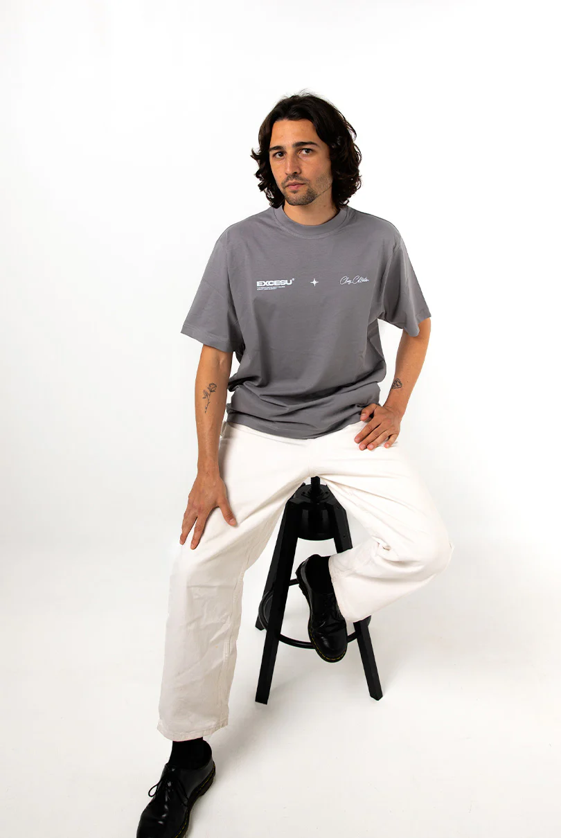 Dark Gray Oversized Star T-Shirt - Image 7