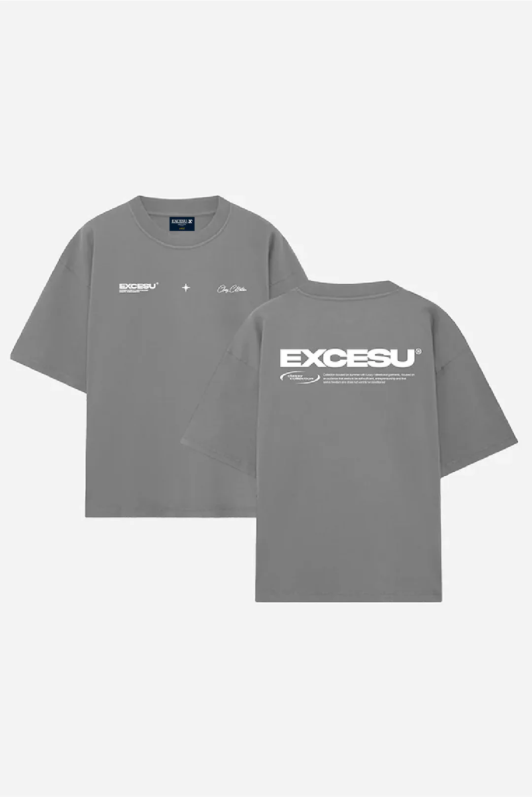 Dark Gray Oversized Star T-Shirt - Image 8