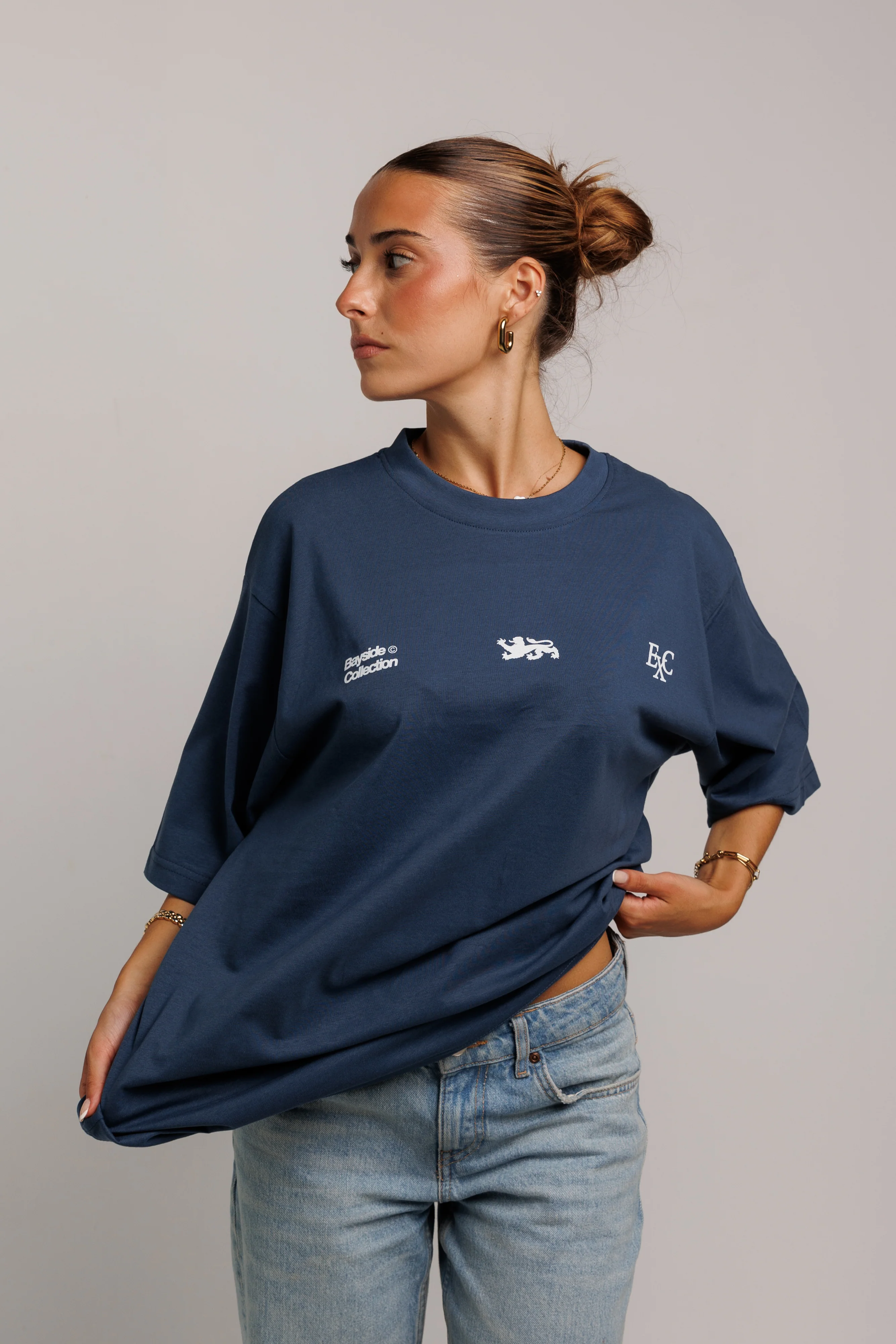 Indigo Blue Lion T-Shirt - Image 5