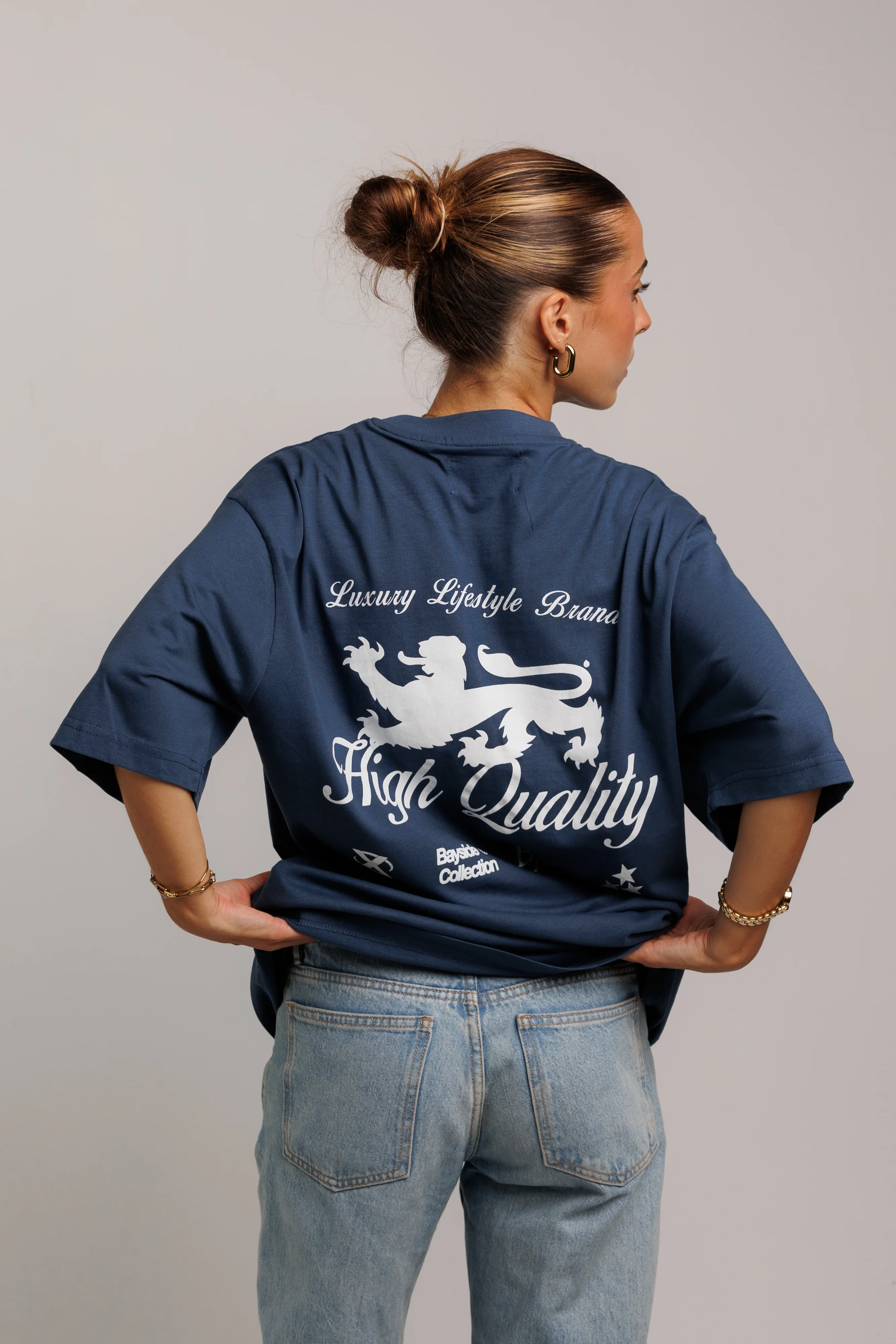 Indigo Blue Lion T-Shirt - Image 6