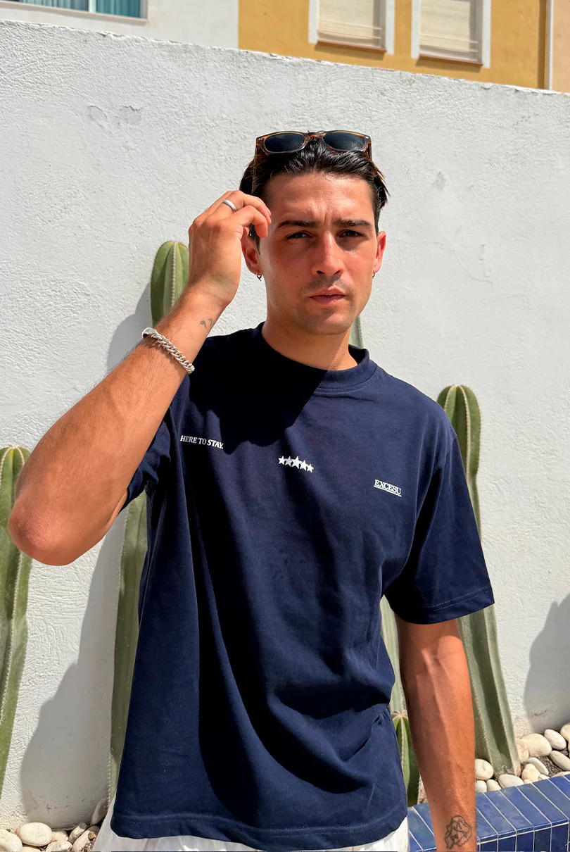 Luxury Stars Navy Blue T-Shirt - Image 4