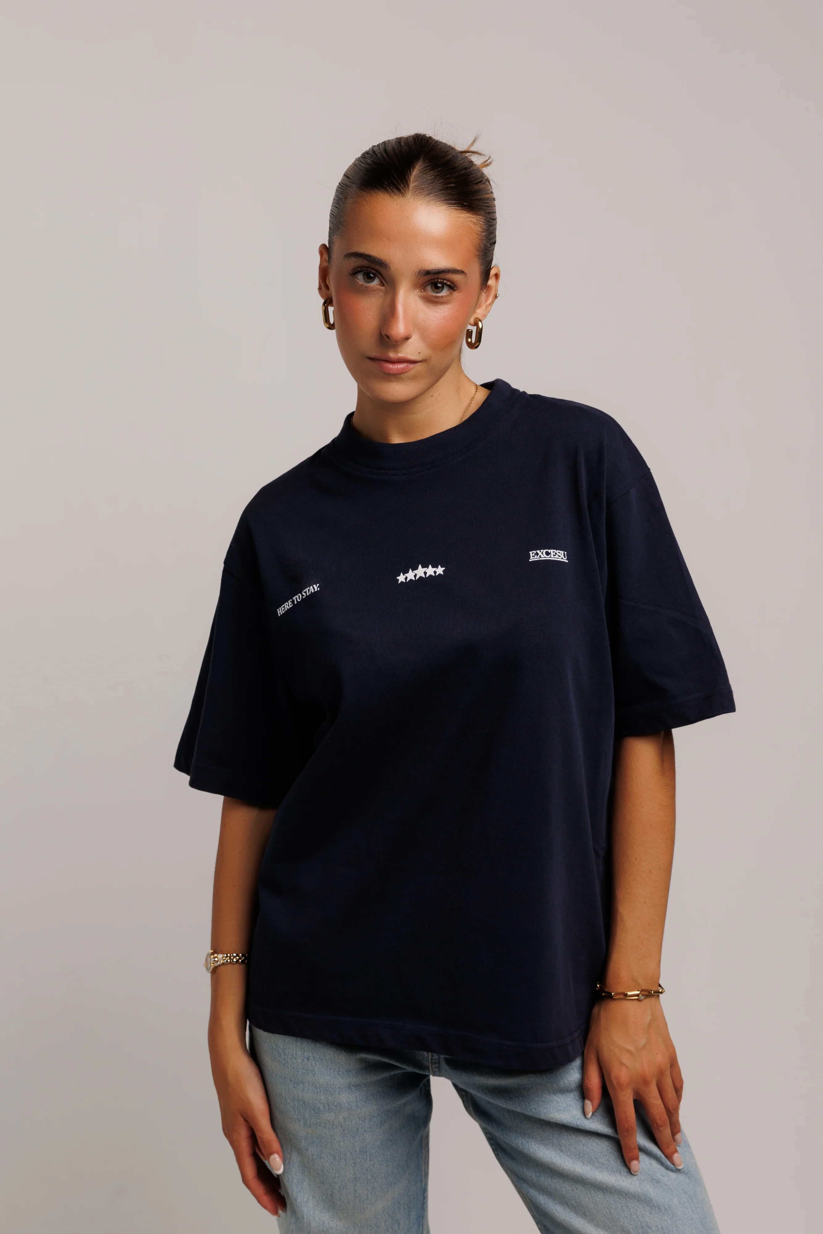 Luxury Stars Navy Blue T-Shirt - Image 7