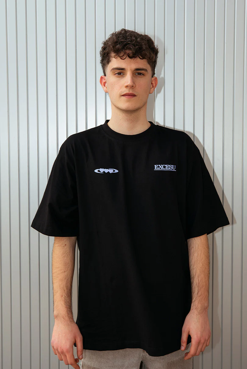 Black Oversized Valentine's Day T-shirt - Image 3