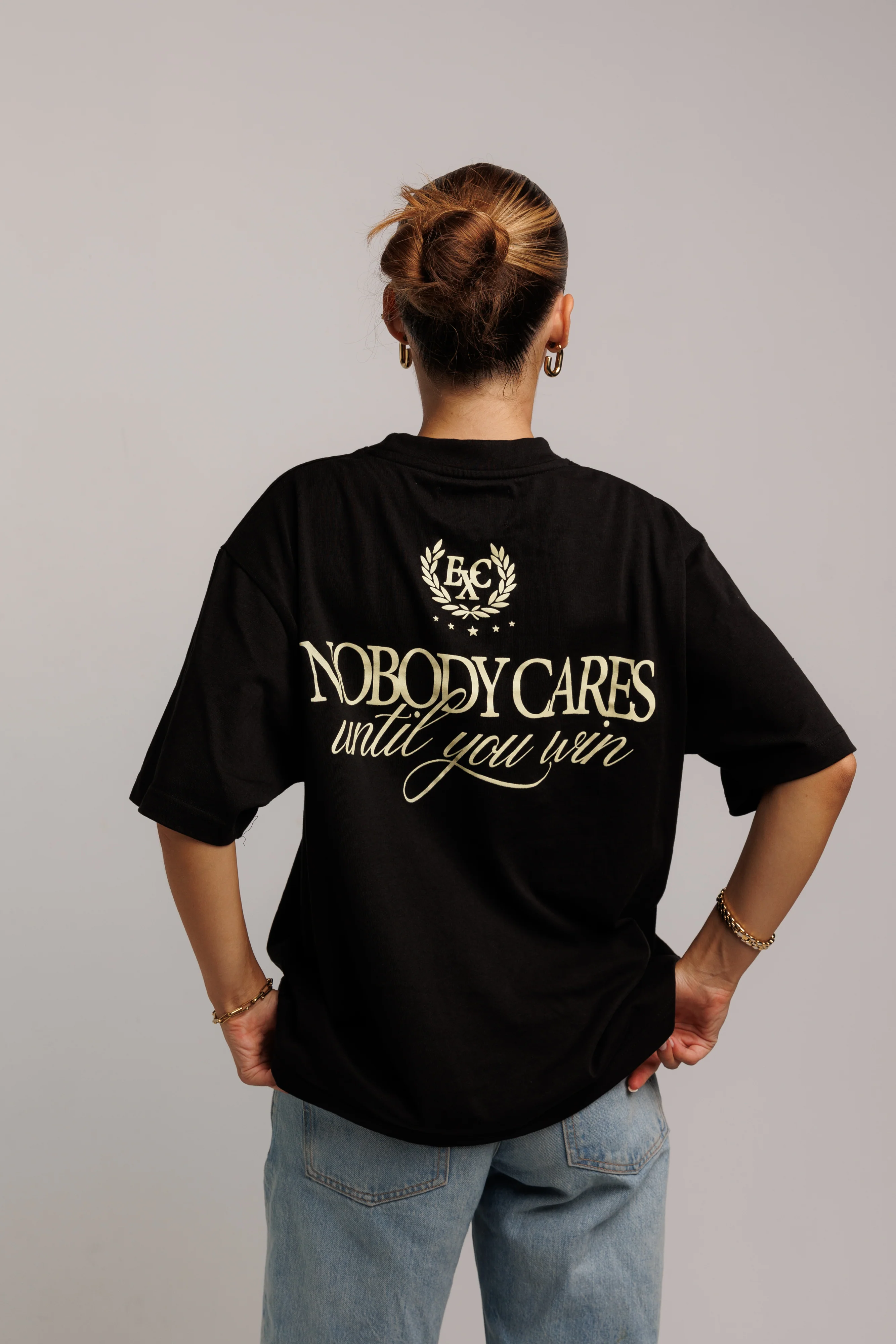 Nobody Cares Black T-shirt - Image 6