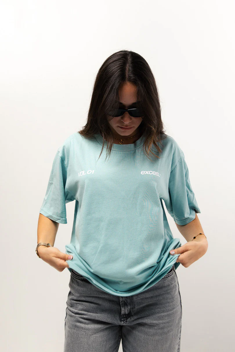 Premium Light Blue Distressed Effect T-Shirt - Image 5