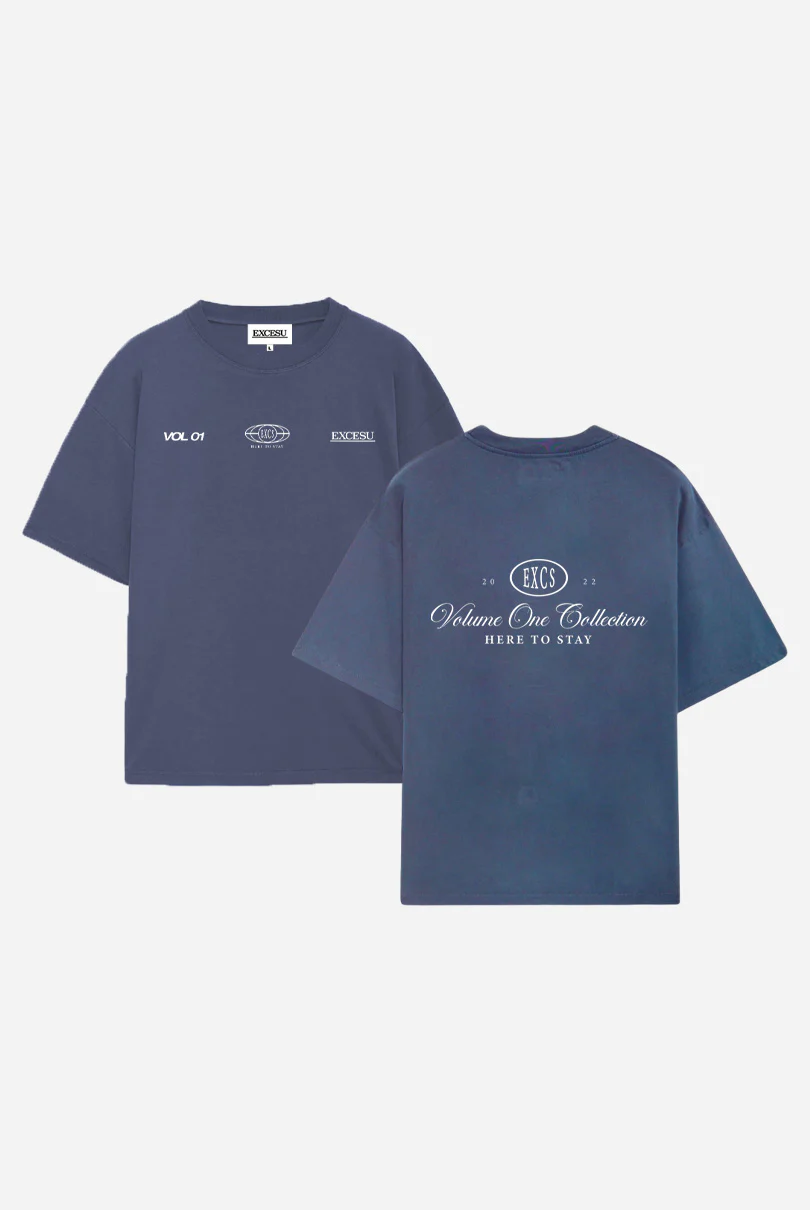 Premium Distressed Navy Blue T-Shirt - Image 11