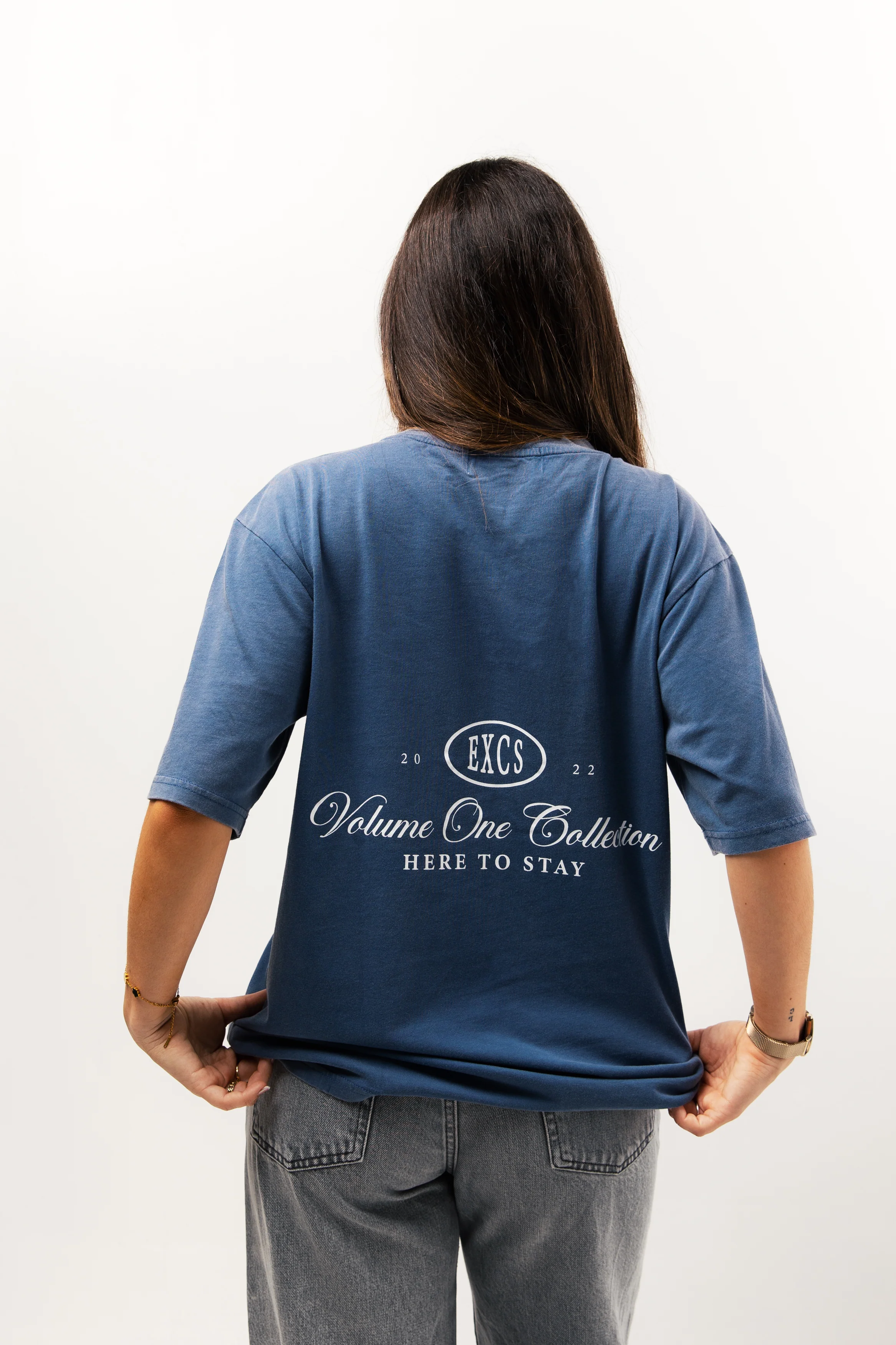 Premium Distressed Navy Blue T-Shirt - Image 6