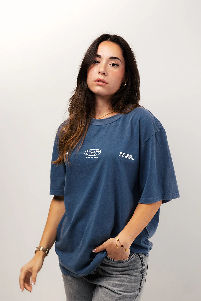 Premium Distressed Navy Blue T-Shirt - Image 9