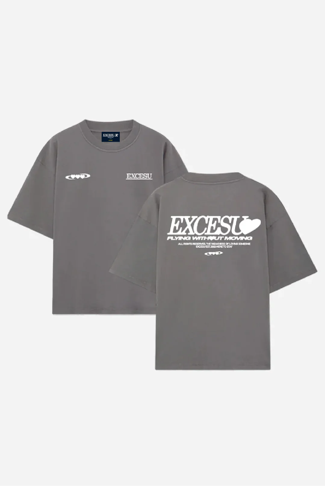 Gray Oversized Valentine's Day T-shirt - Image 7