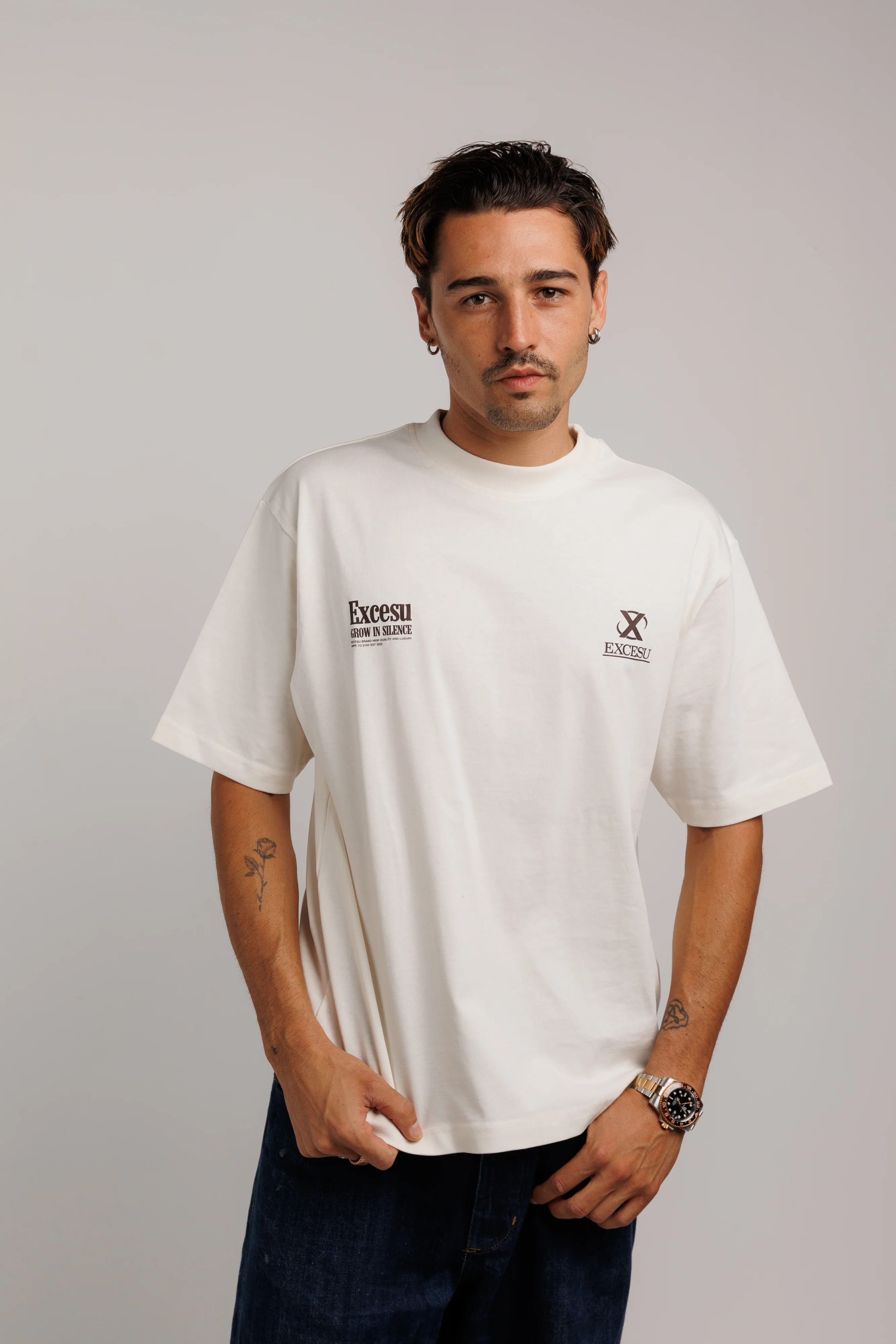 Grow In Silence Blanco Roto T-Shirt - Image 4