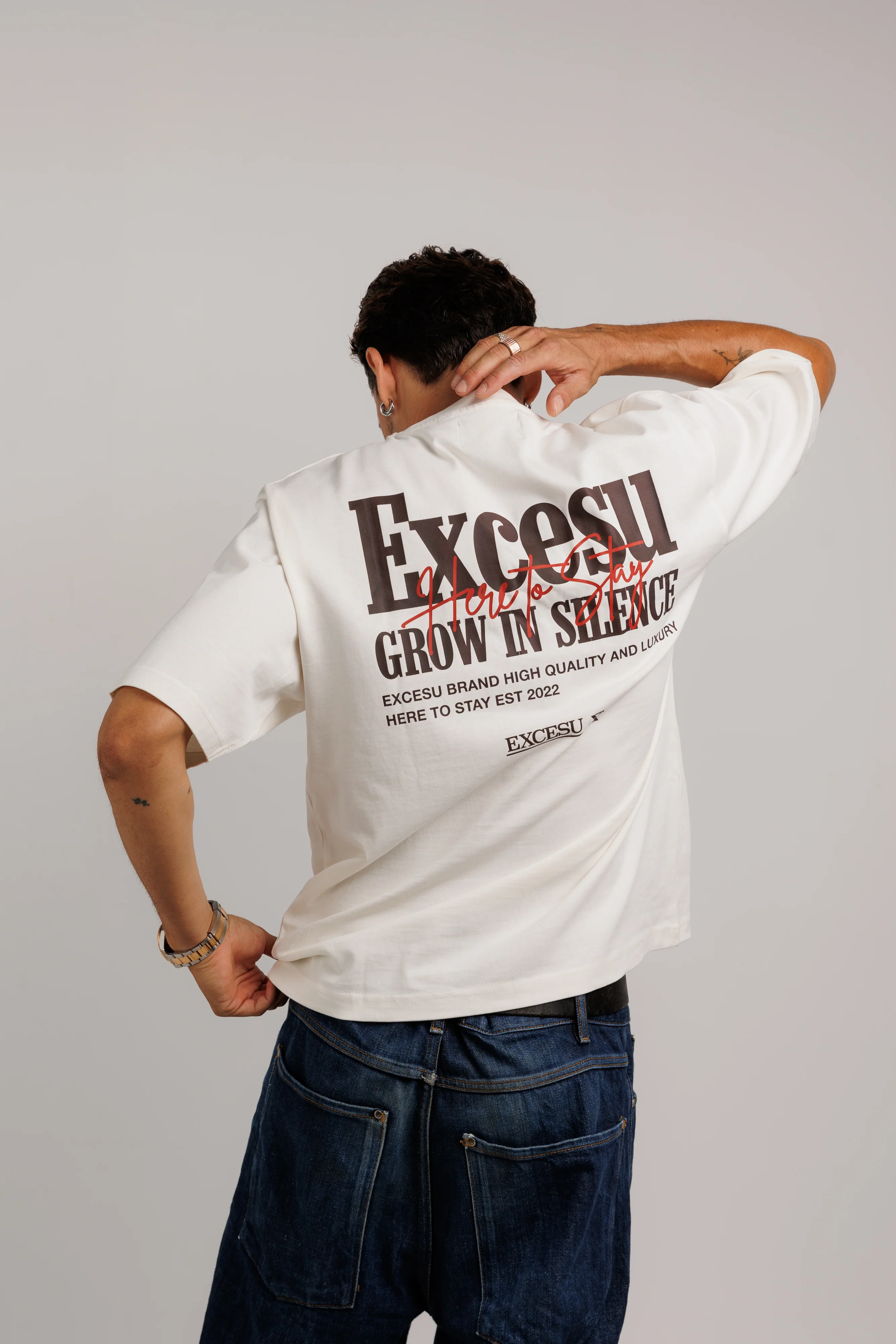 Grow In Silence Blanco Roto T-Shirt - Image 5