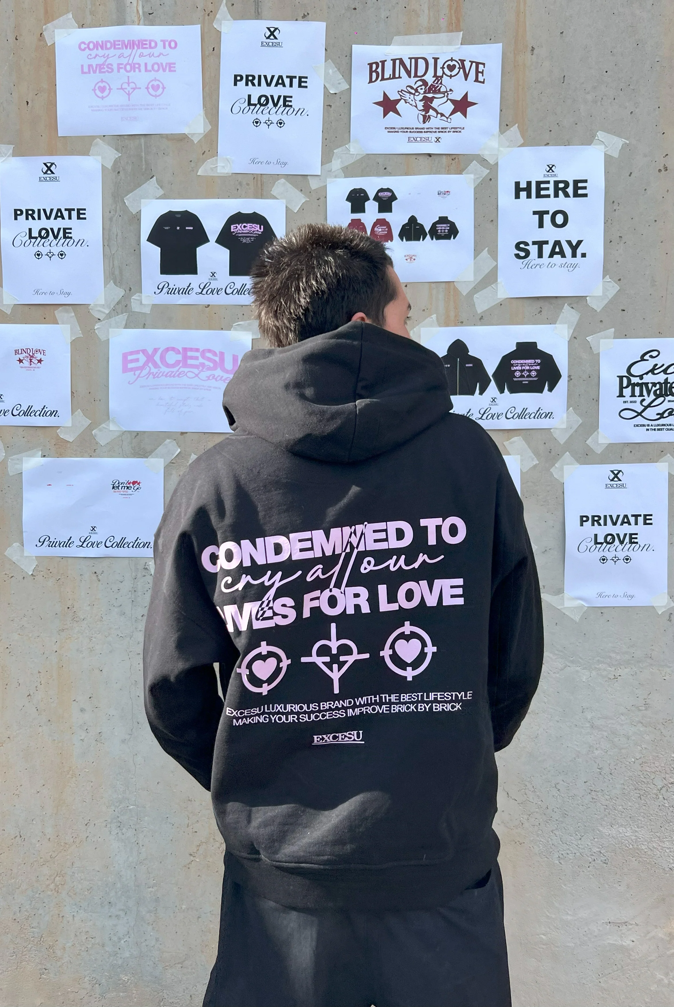 Condemned to Cry Black Zip-Up Hoodie - Image 4