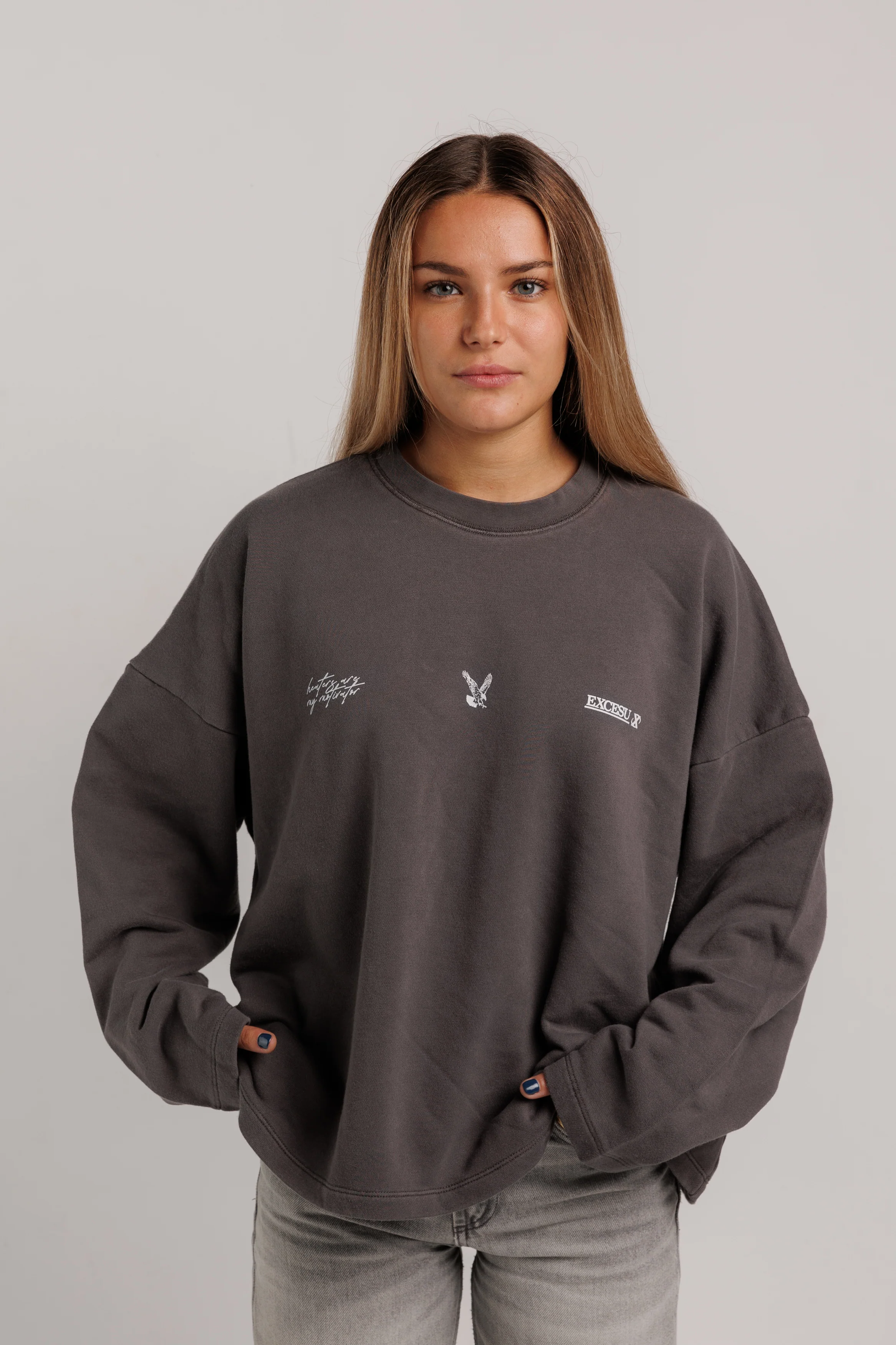 Crewneck Haters Motivation Dark Grey - Image 6