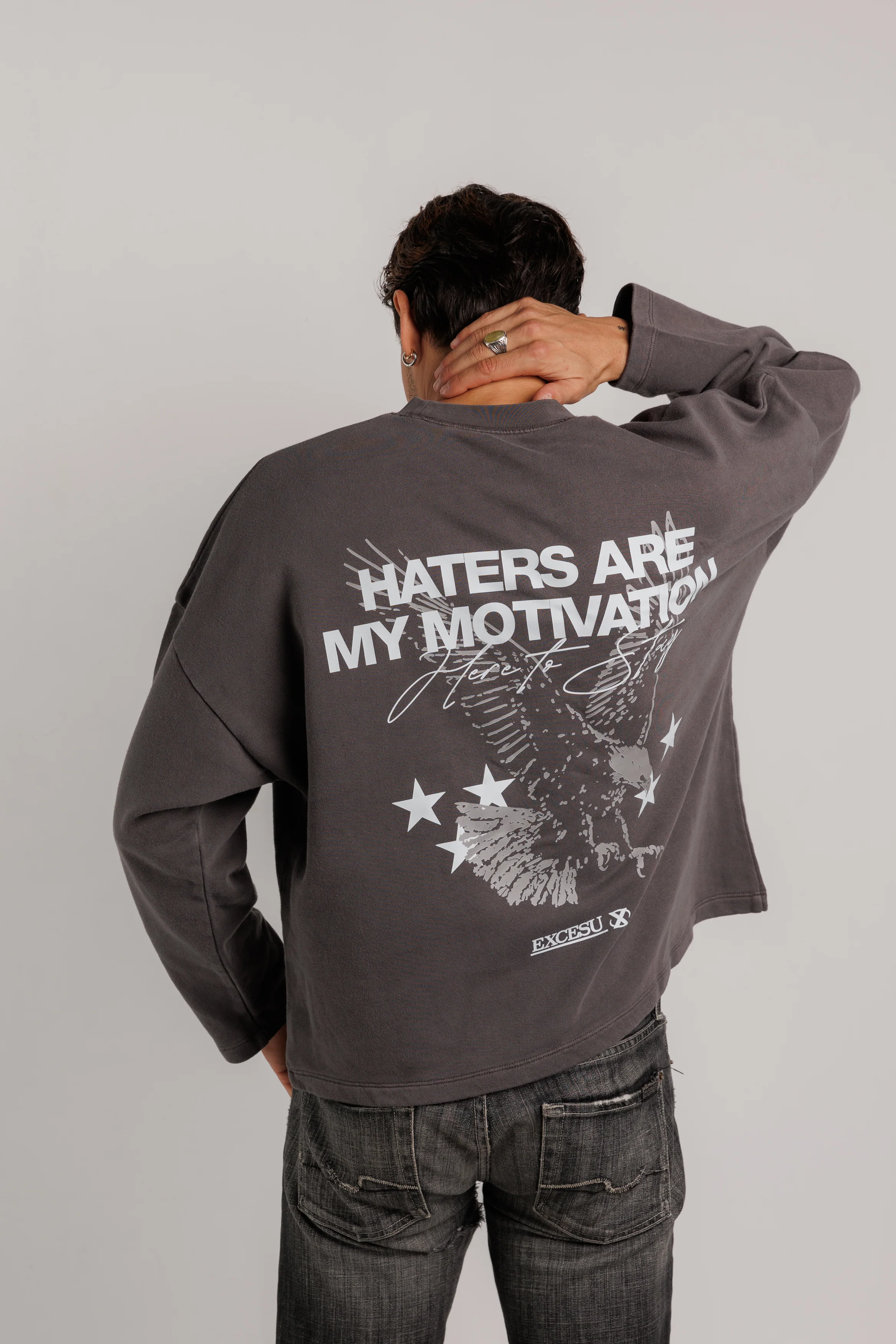 Crewneck Haters Motivation Dark Grey - Image 7