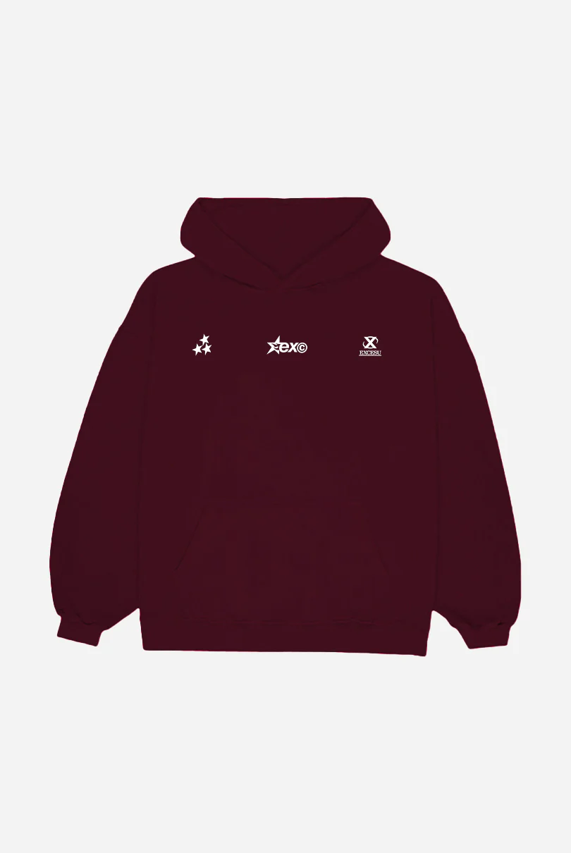 EXC Burgundy Hoodie - Image 3