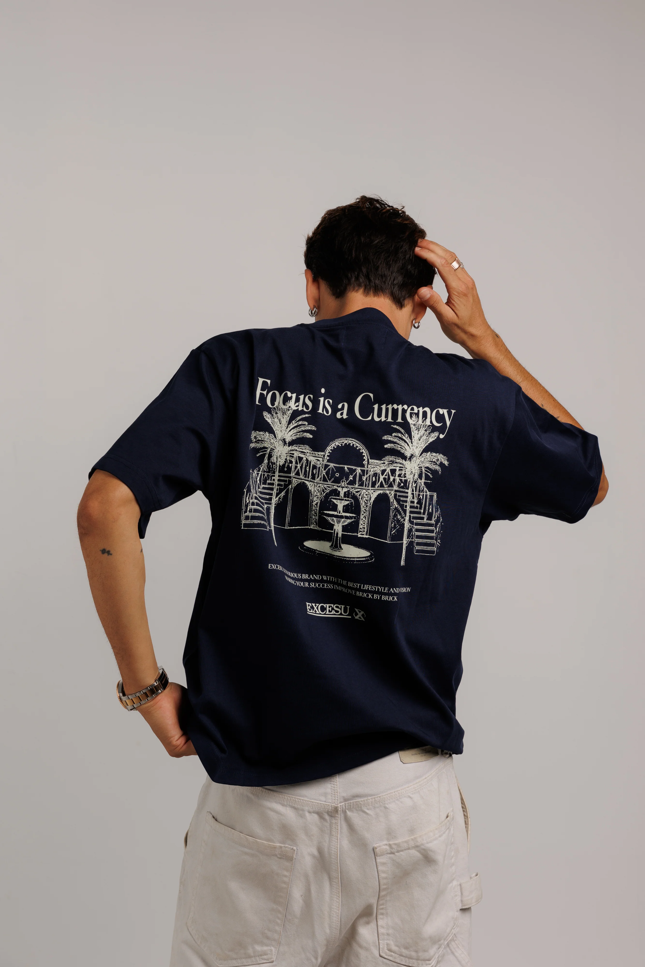 Focus is a Currency Navy T-Shirt - Image 4