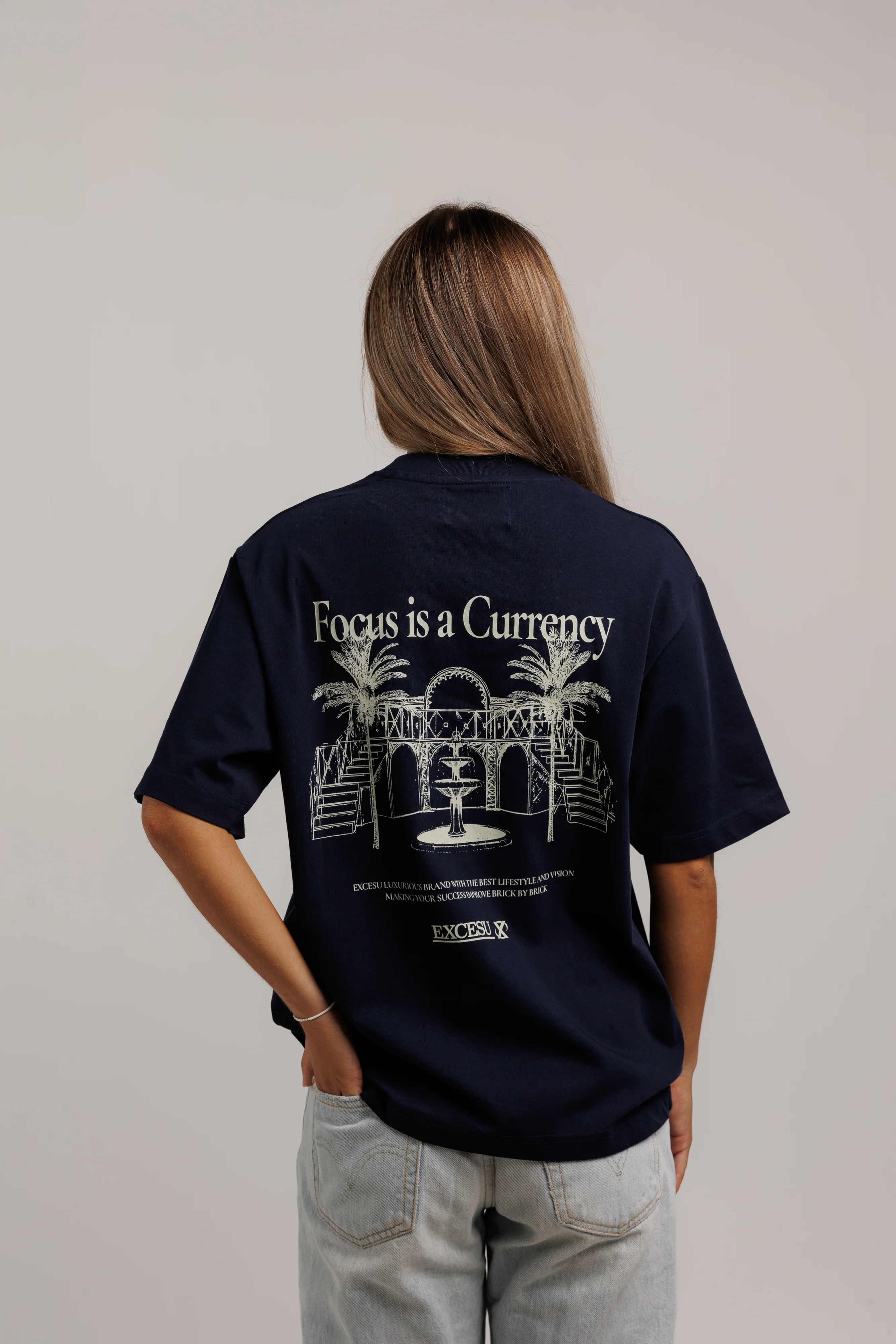Focus is a Currency Navy T-Shirt - Image 6