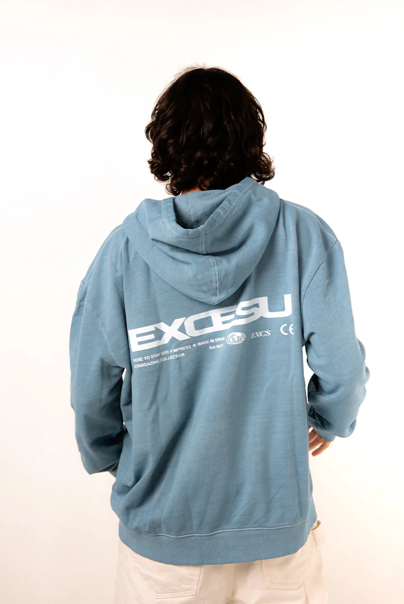 Global Oversized Blue Hoodie - Image 3