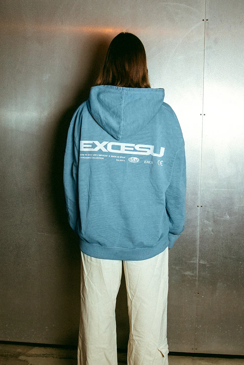 Global Oversized Blue Hoodie - Image 5