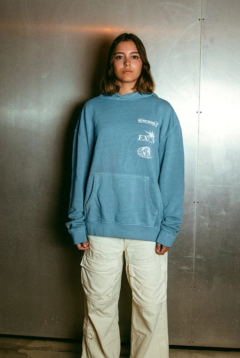 Global Oversized Blue Hoodie - Image 6