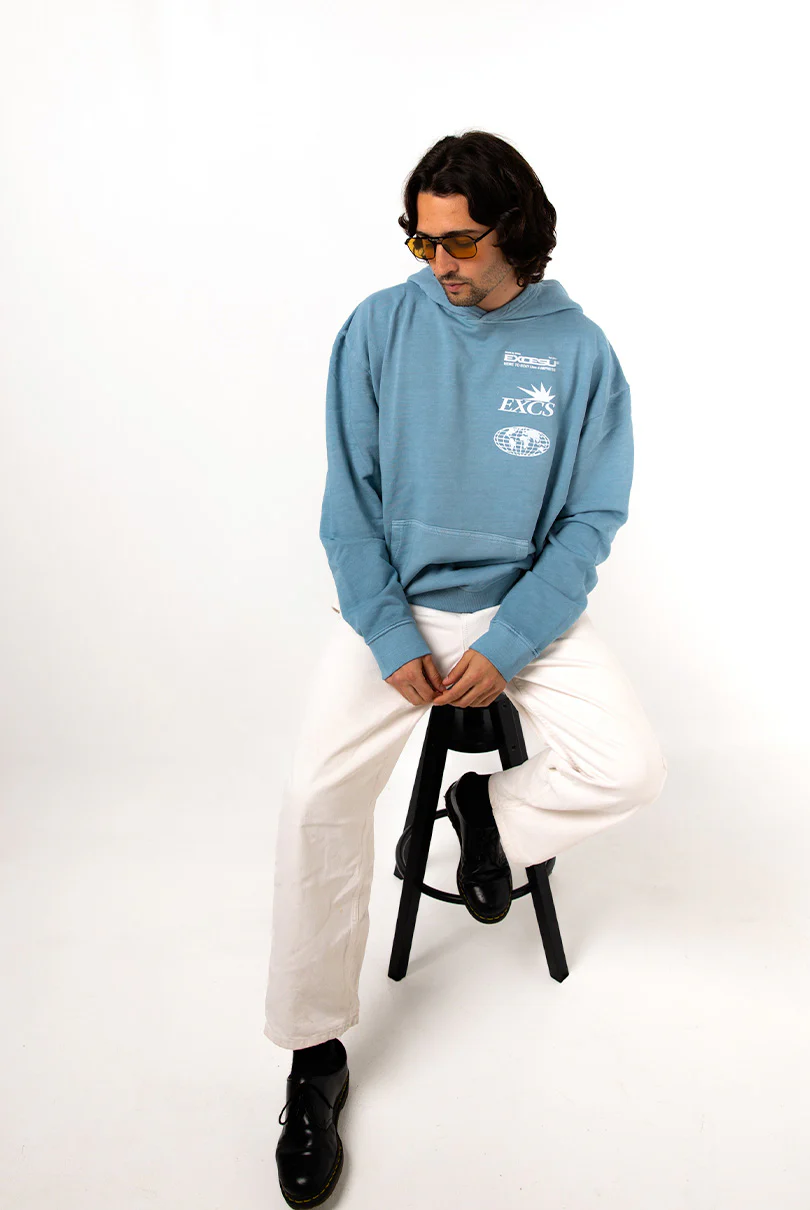 Global Oversized Blue Hoodie - Image 7
