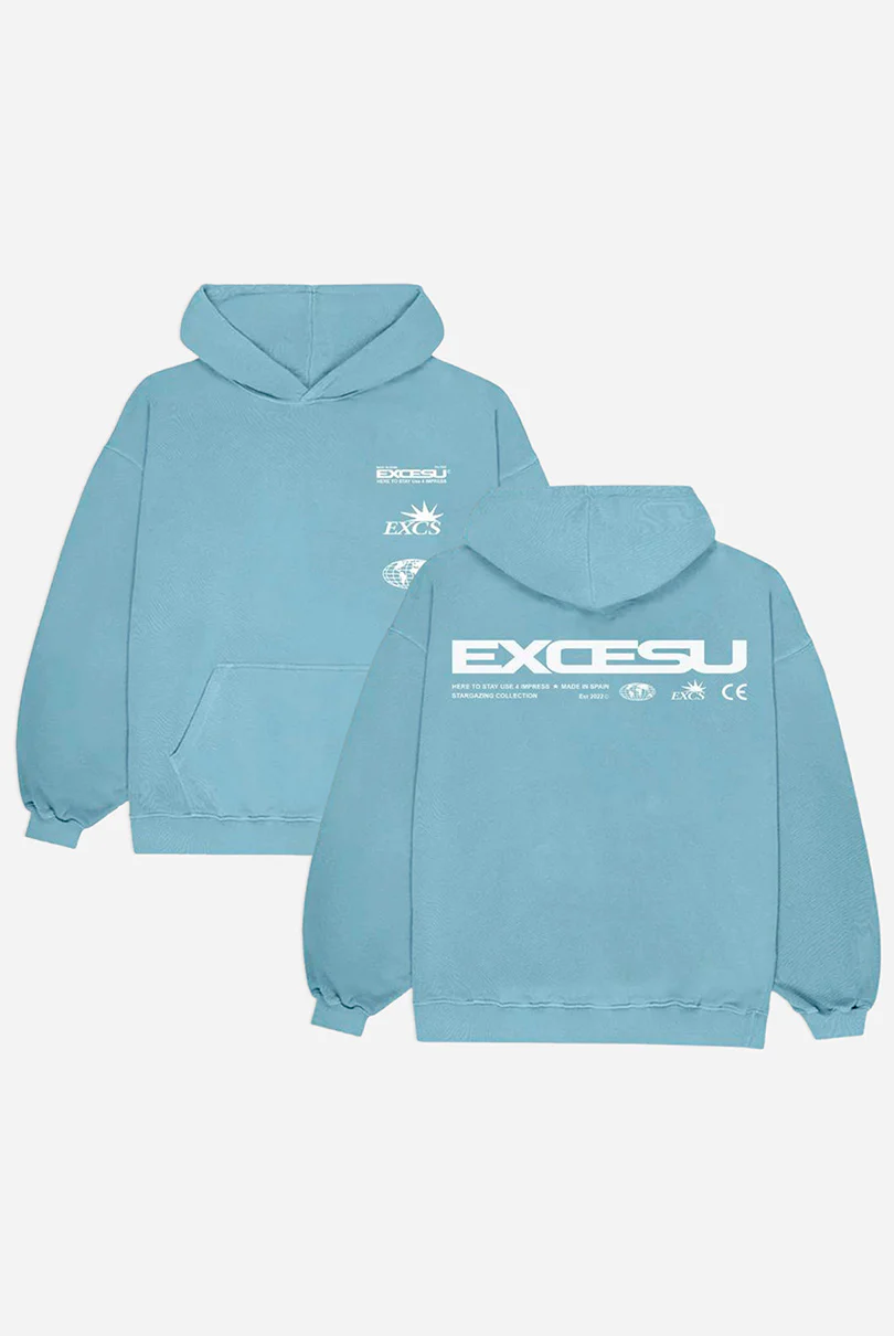 Global Oversized Blue Hoodie - Image 9