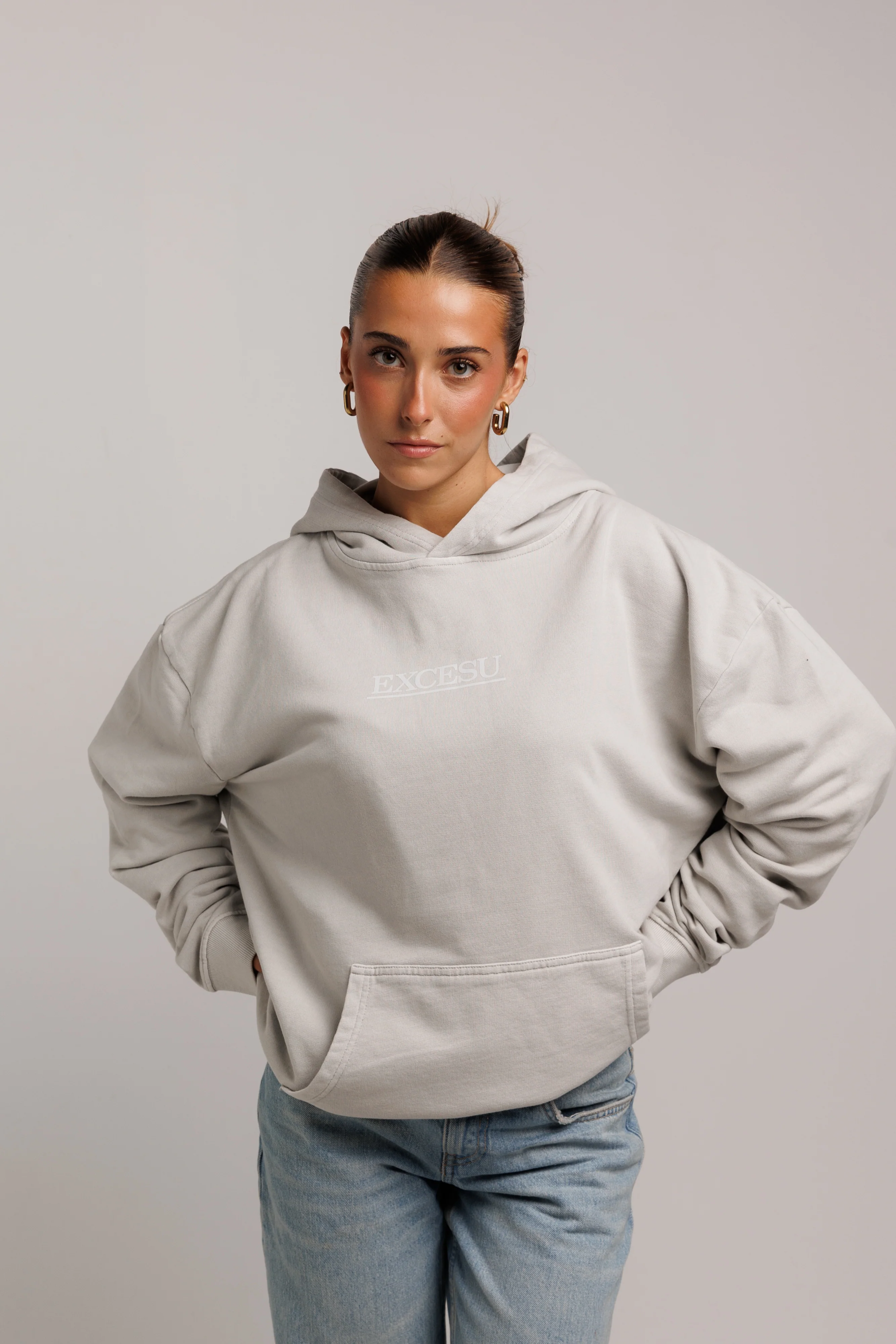 Gray Stop Expecting Hoodie - Image 5