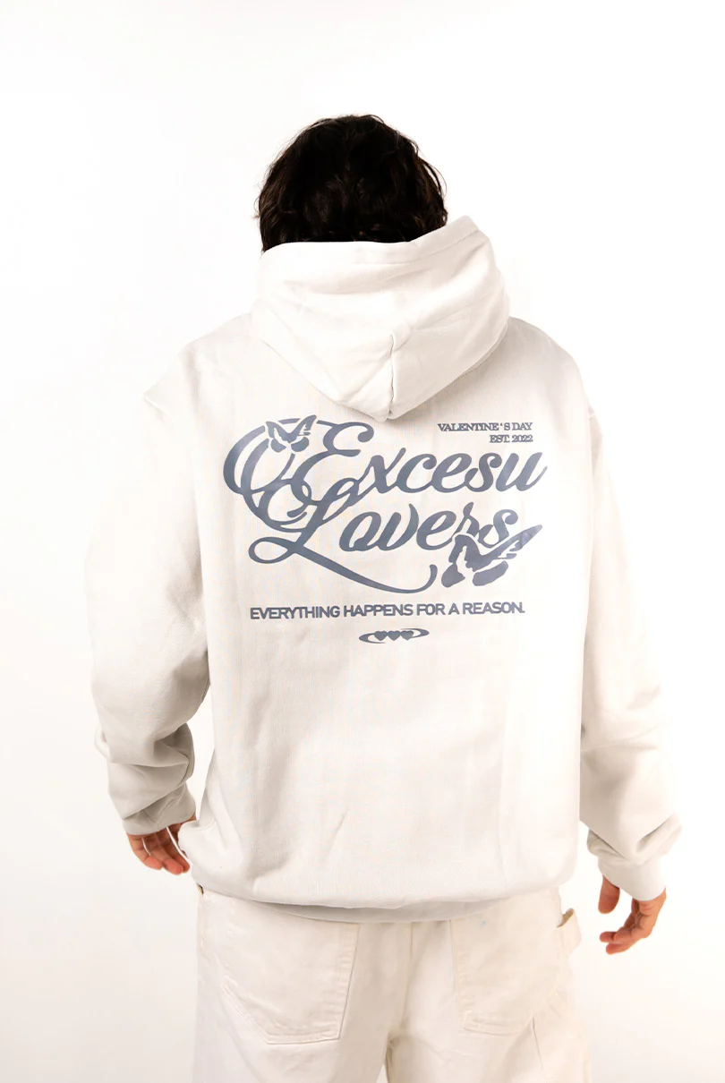 Light Gray Valentine's Day Oversized Hoodie - Image 6