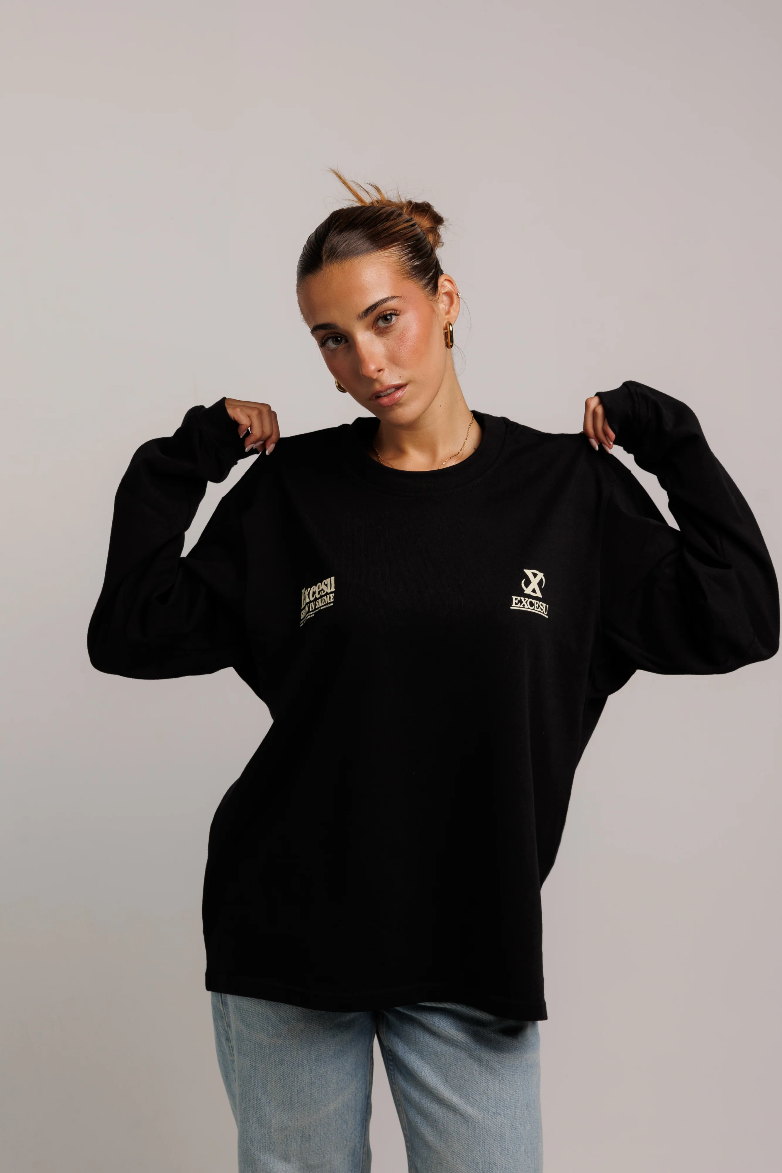Black Grow In Silence Longsleeve - Image 5