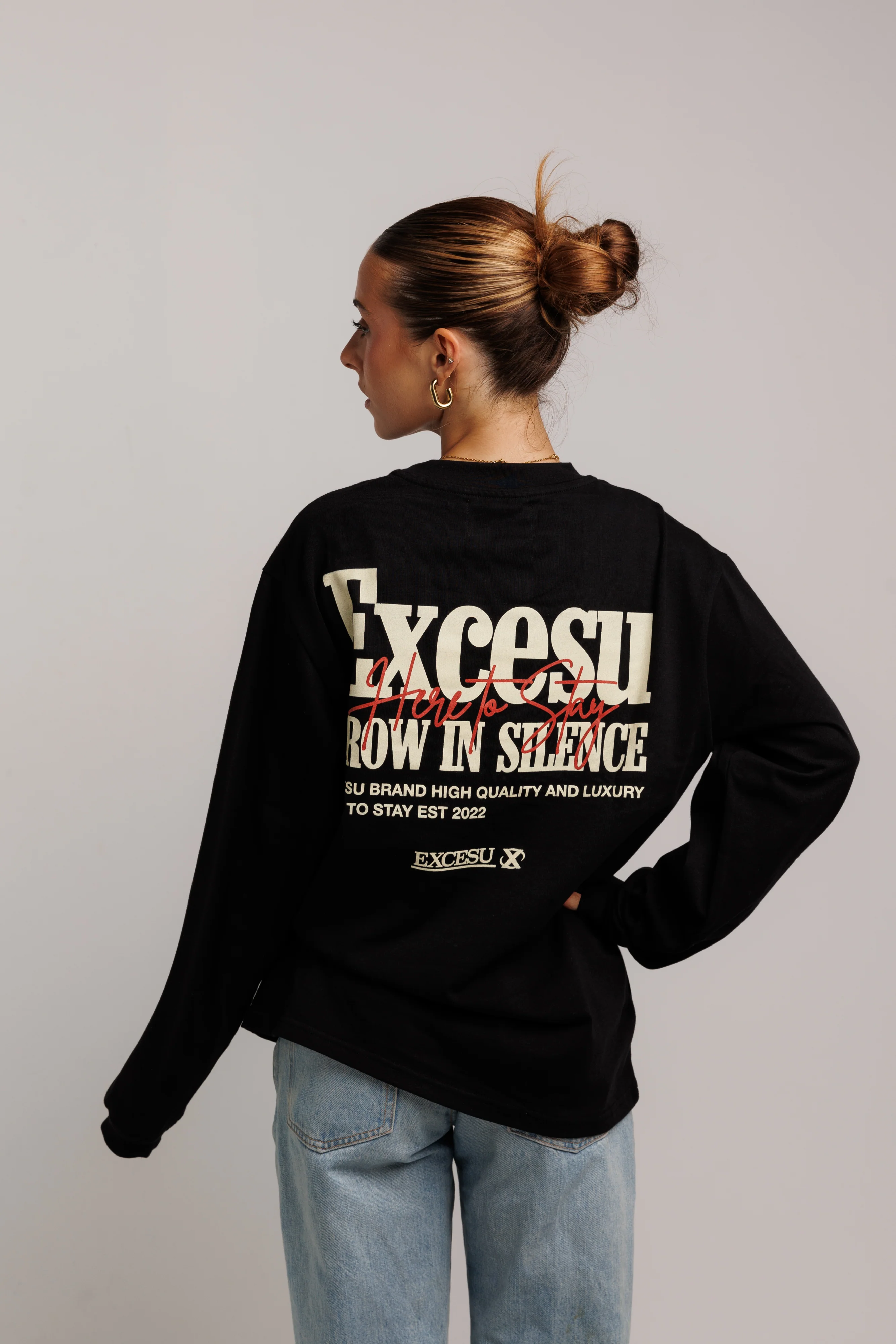 Black Grow In Silence Longsleeve - Image 6