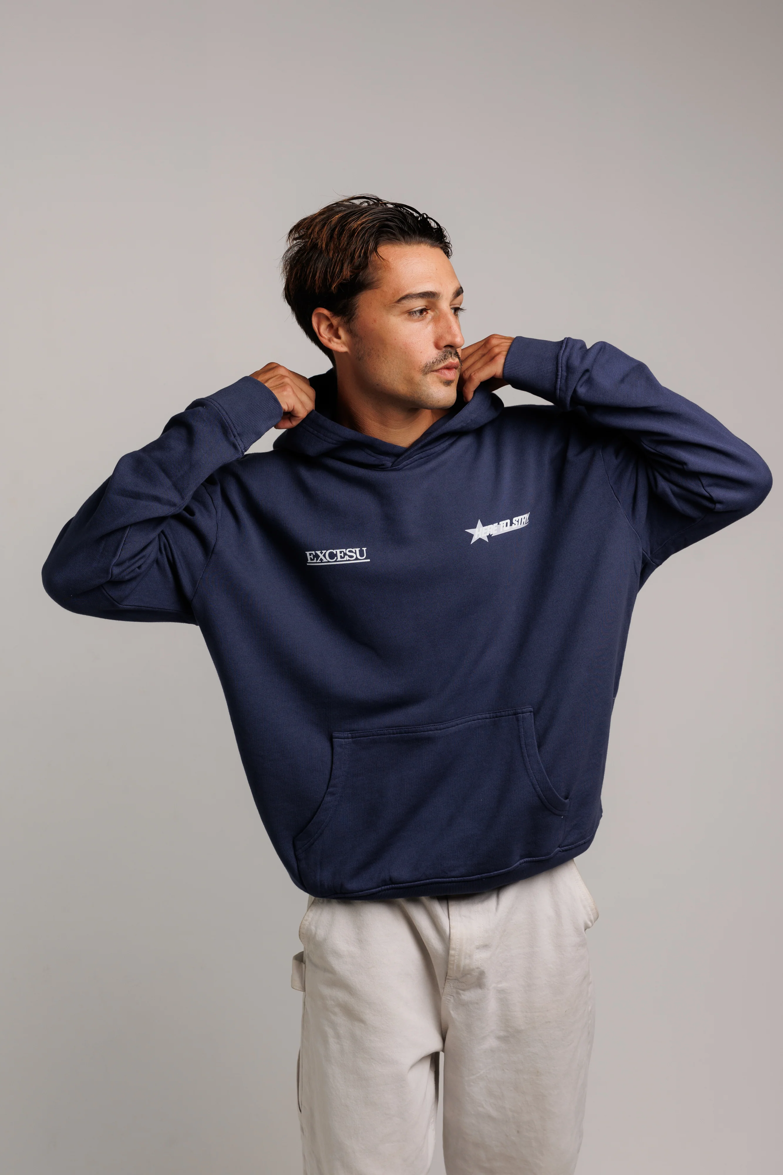 Navy Here To Stay Hoodie - Image 4