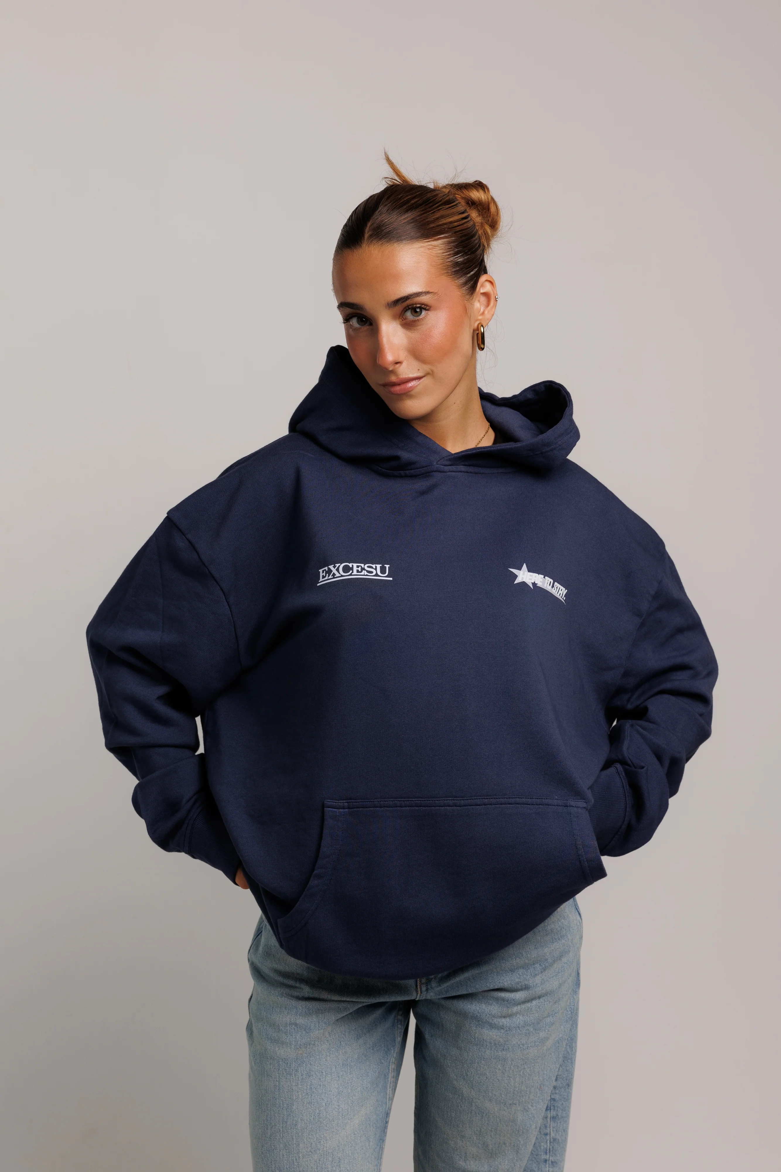 Navy Here To Stay Hoodie - Image 5
