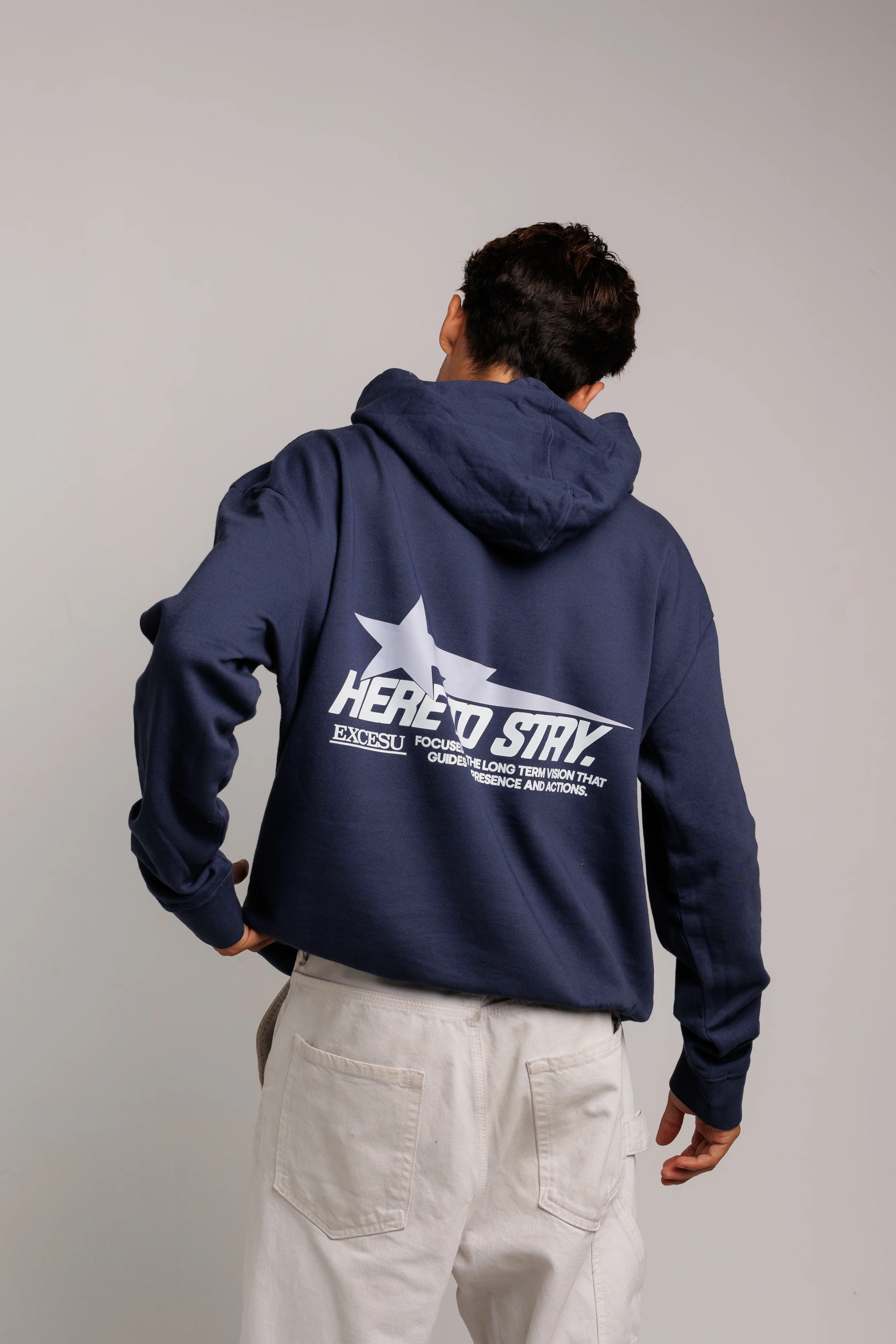 Navy Here To Stay Hoodie - Image 8
