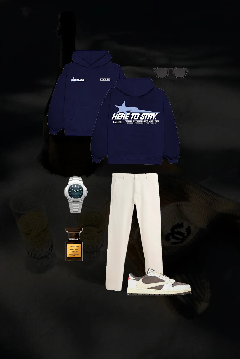 Navy Here To Stay Hoodie - Image 9