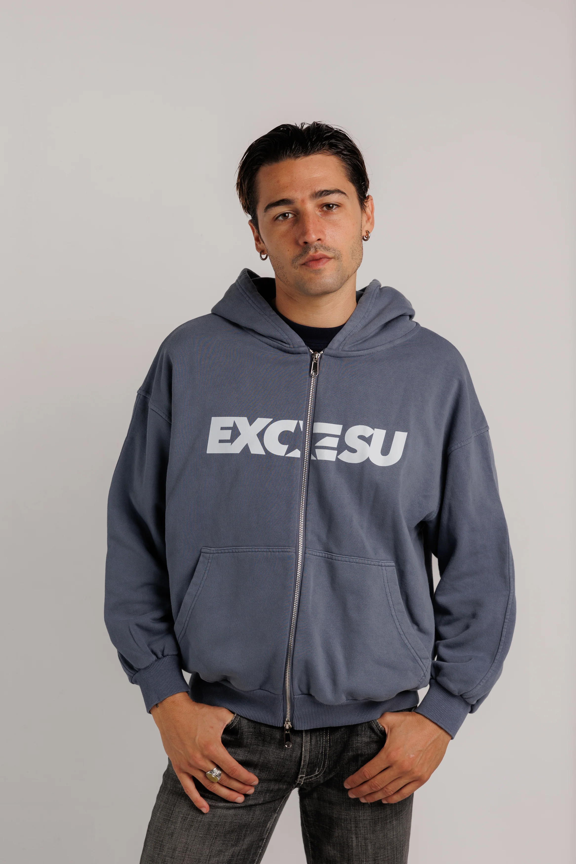 Navy Washed Stars Zip-Up - Image 5