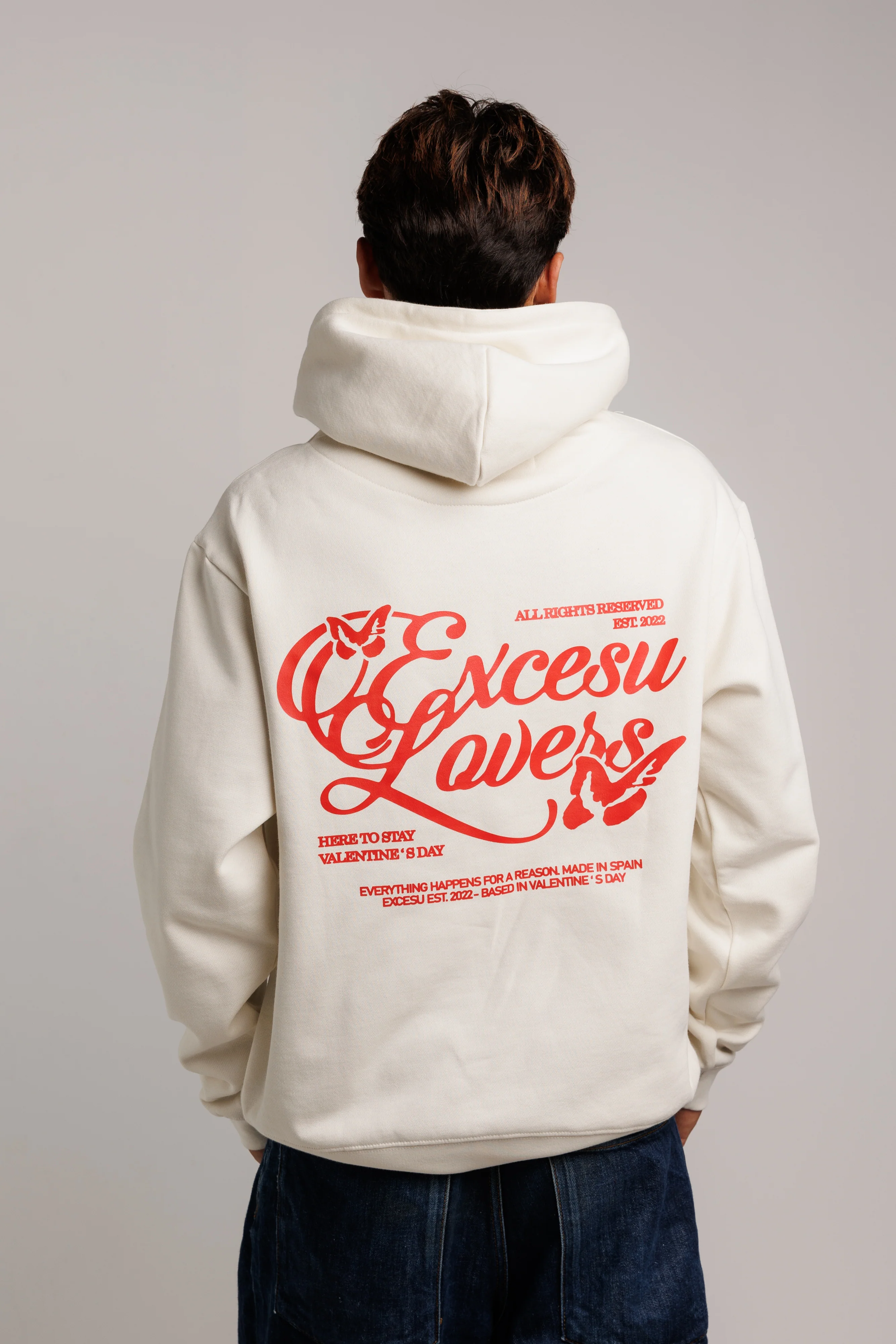 Off White Valentine's Day Oversized Hoodie - Image 6