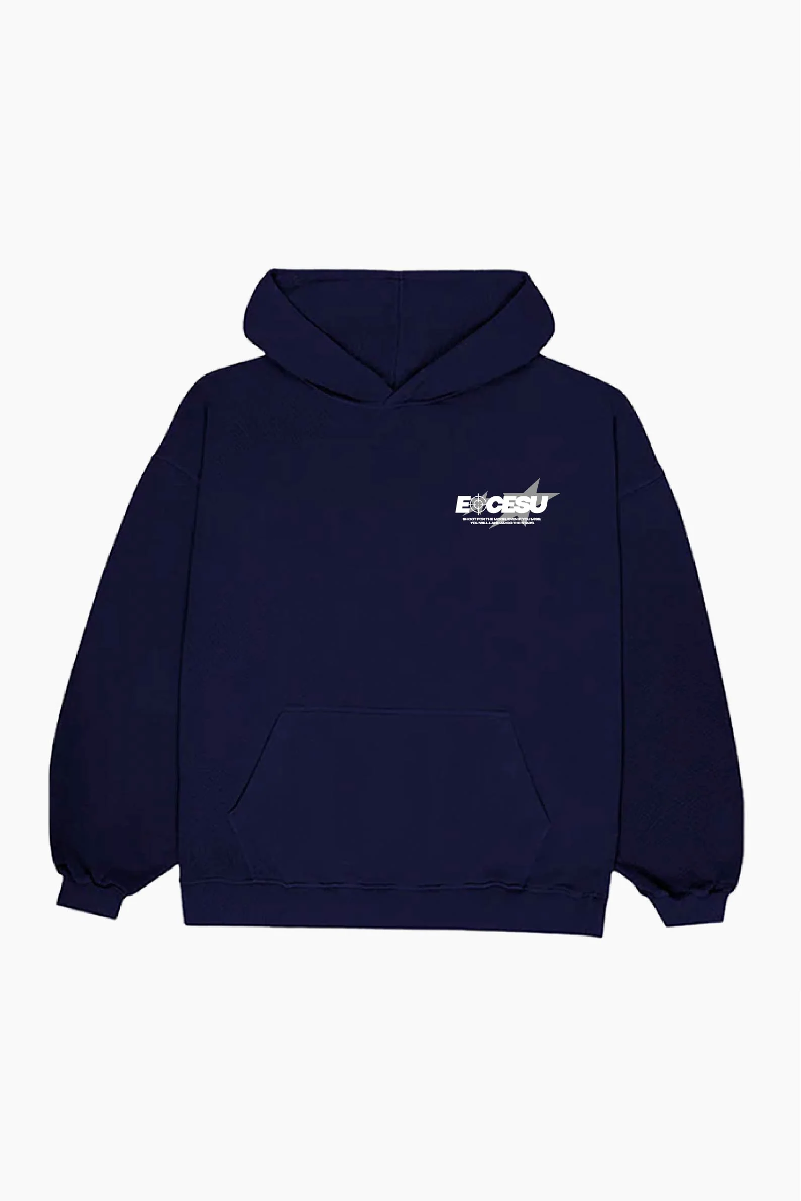 Shoot For The Moon Navy Hoodie - Image 3